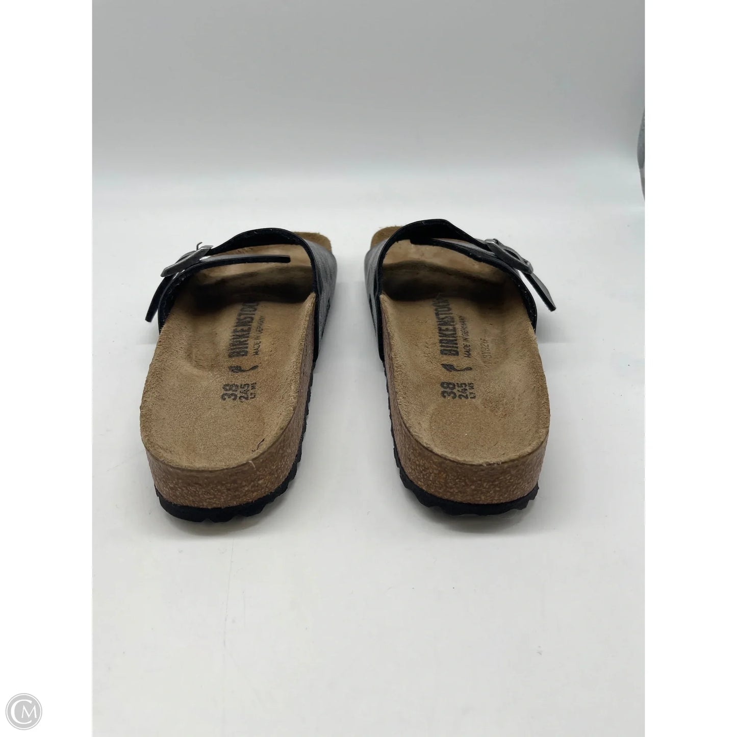 Sandals Flats By Birkenstock In Black, Size: 7