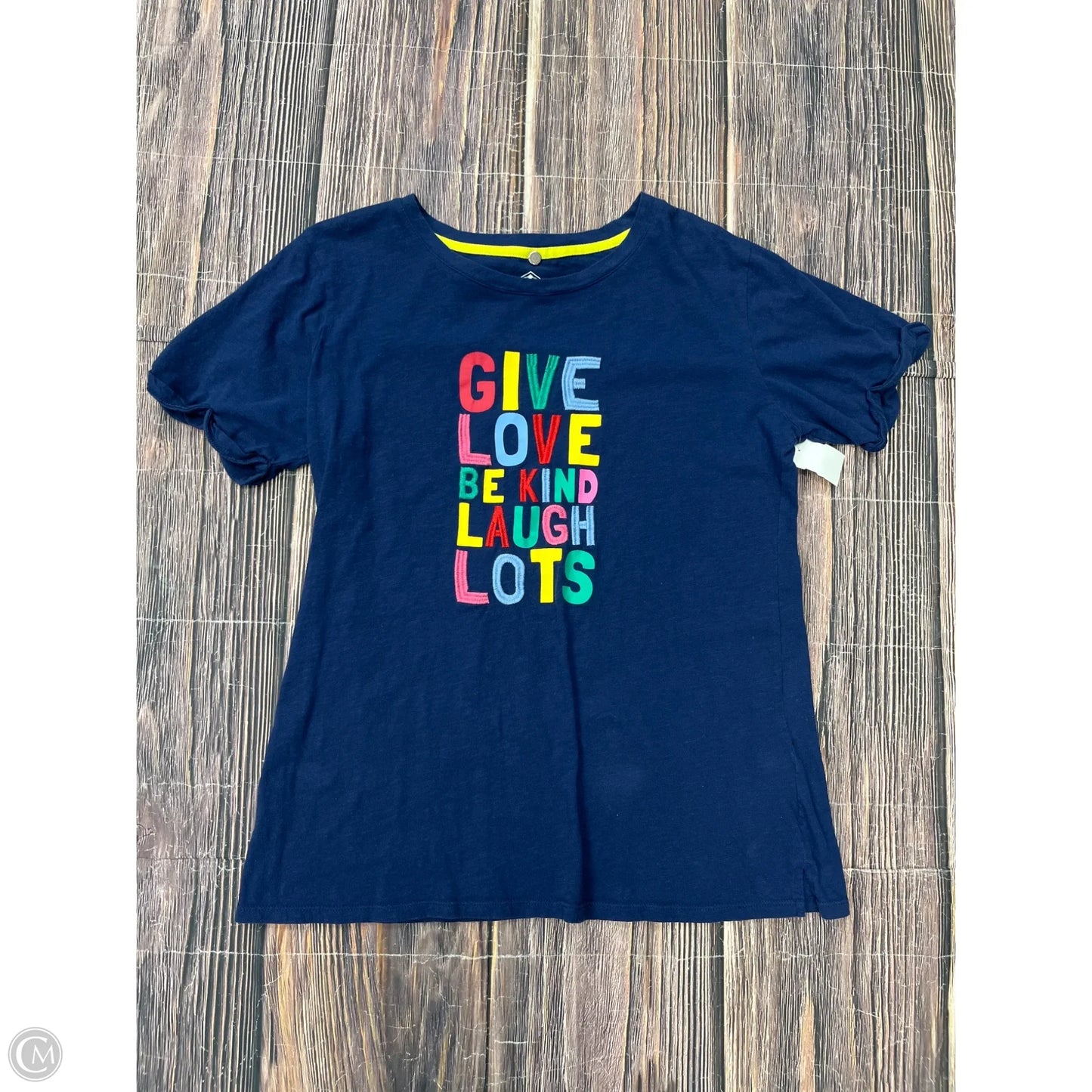 Top Short Sleeve Basic By St Johns Bay In Blue, Size: L