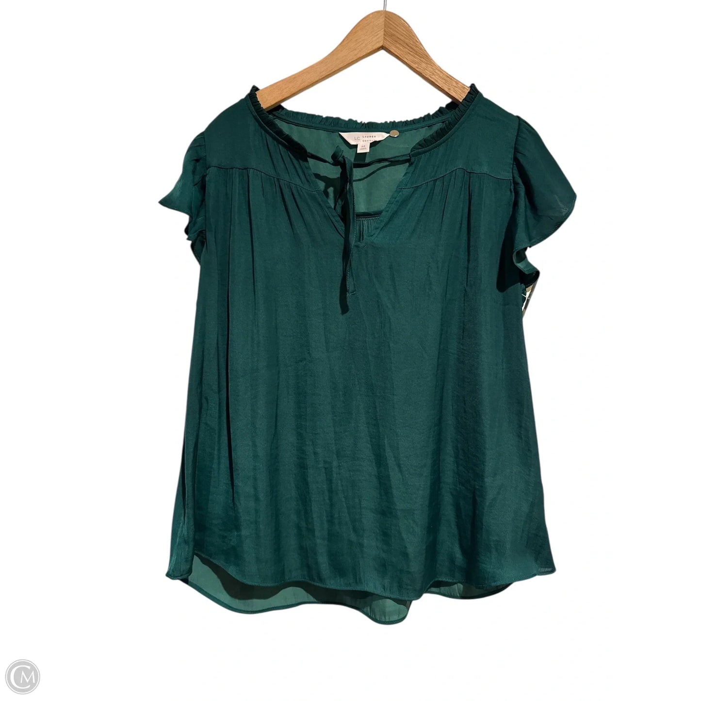 Top Short Sleeve By Lc Lauren Conrad In Green, Size: M