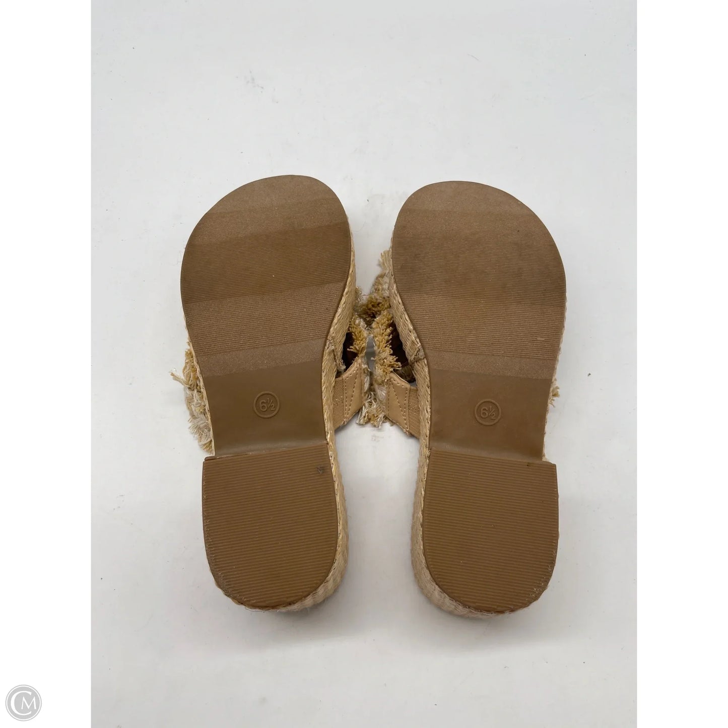 Sandals Heels Wedge By Universal Thread In Tan, Size: 6.5