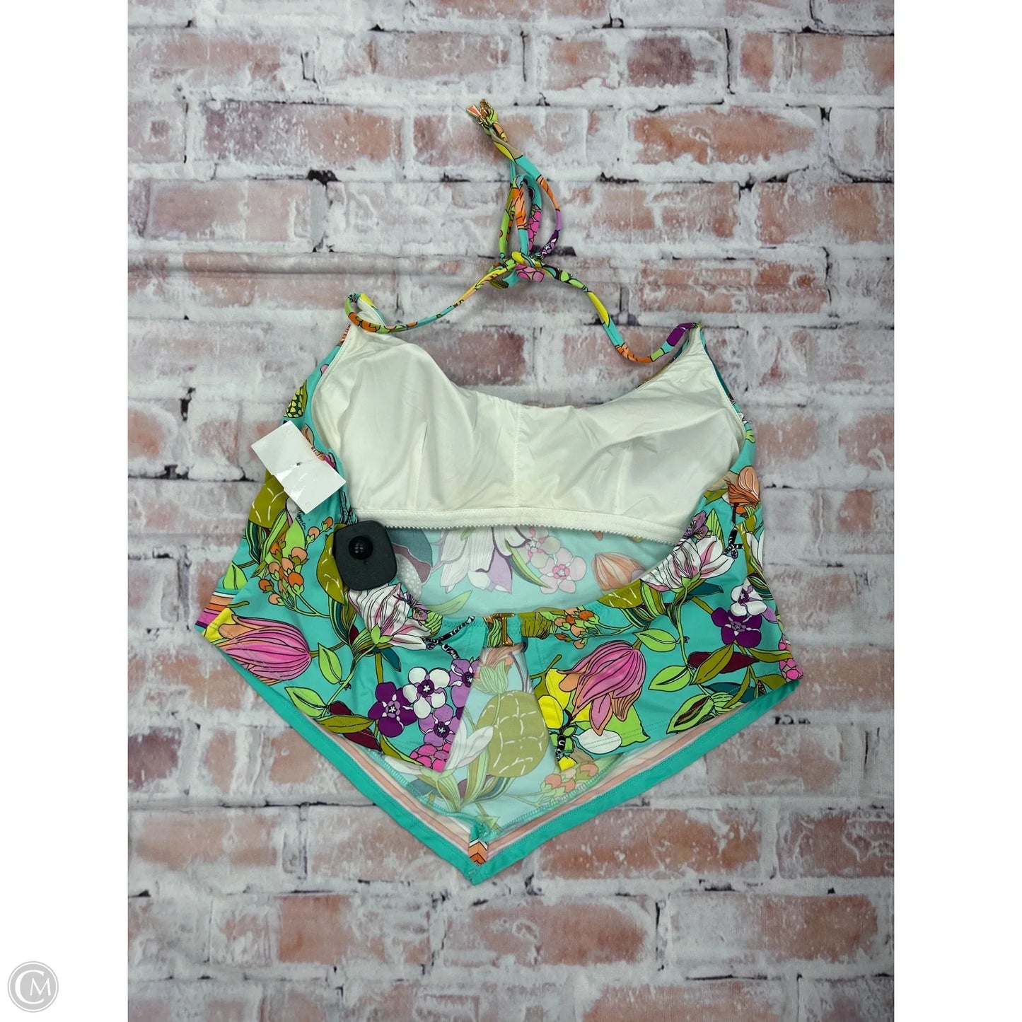 Swimsuit Top By Trina Turk In Teal, Size: S