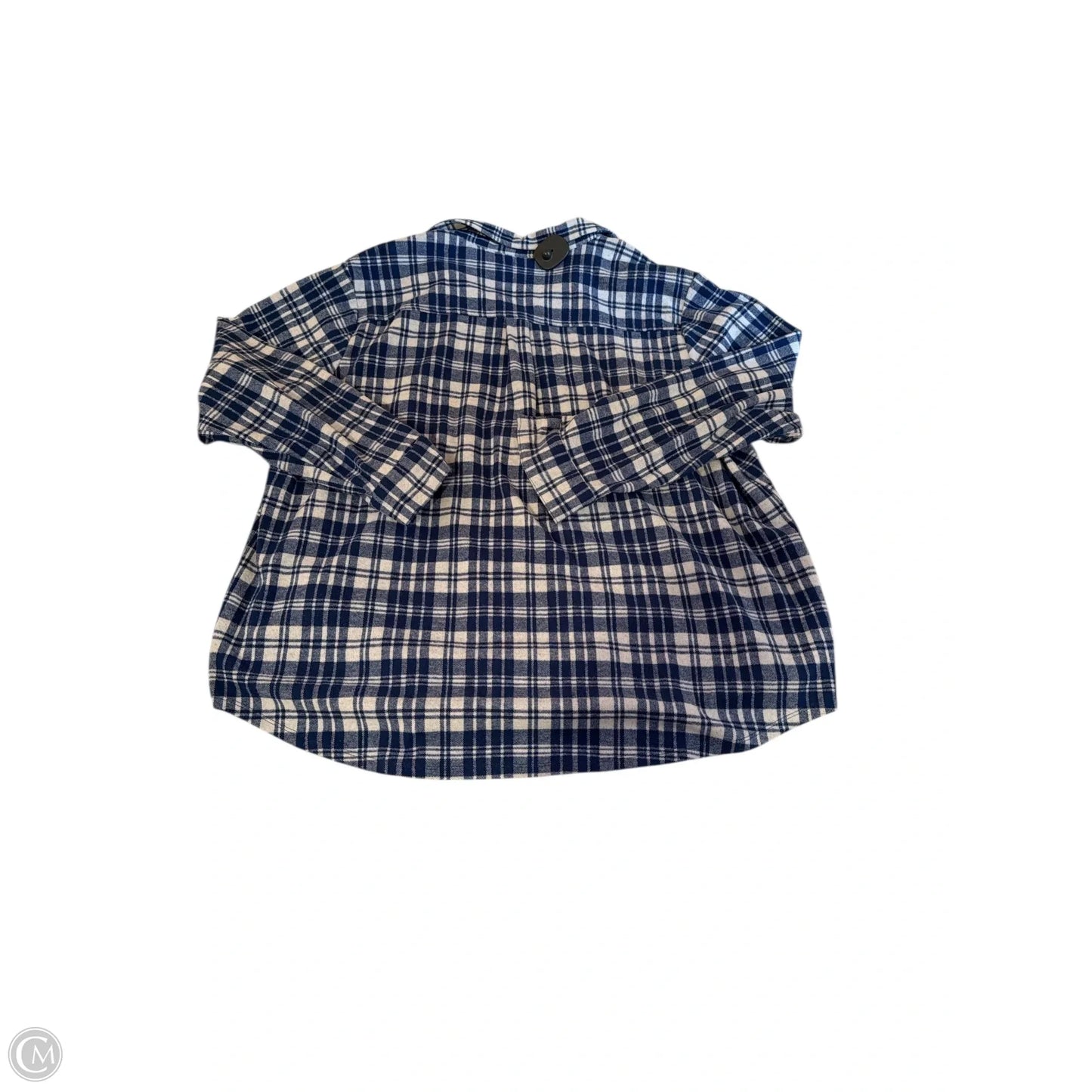 Jacket Shirt By Terra & Sky In Blue, Size: 3x