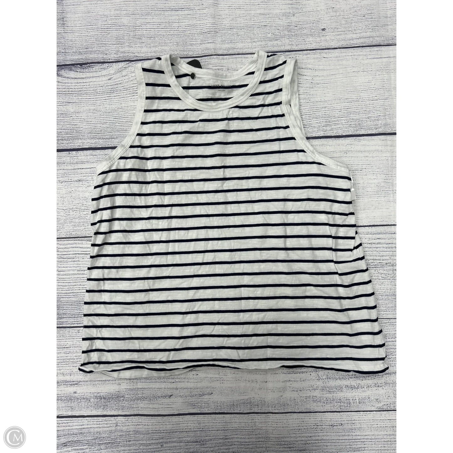 Tank Top By Lane Bryant In Blue & White, Size: 1x