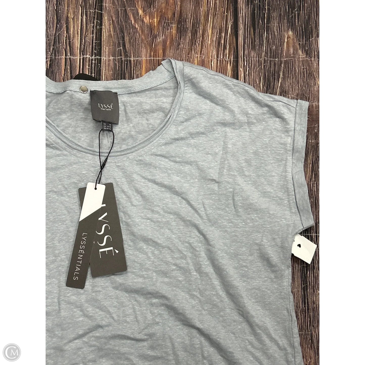 Top Short Sleeve By Lysse In Blue, Size: M