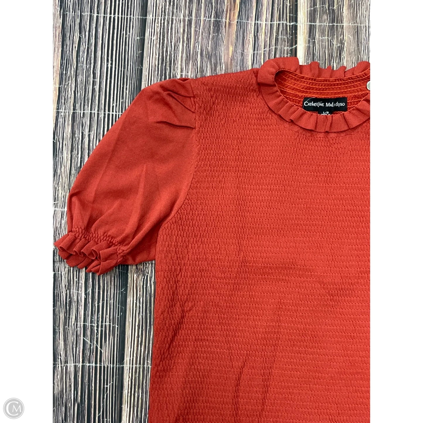 Top Short Sleeve By Catherine Malandrino In Orange, Size: L