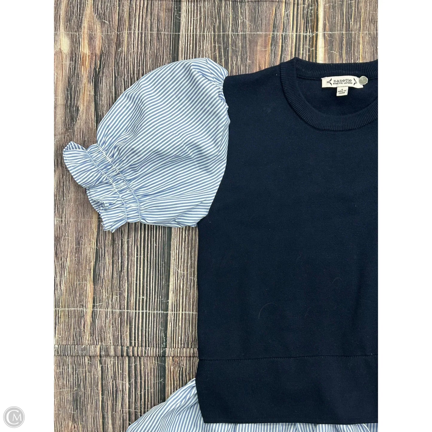 Top Short Sleeve By Nanette By Nanette Lepore In Blue, Size: S