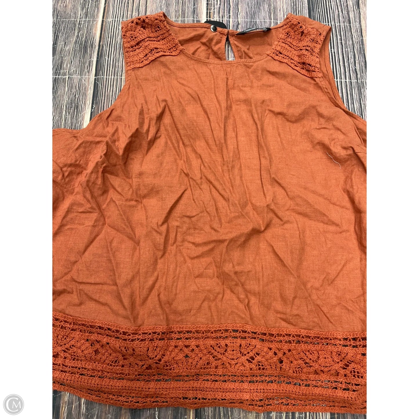 Tank Top By Simply Vera In Orange, Size: 2x