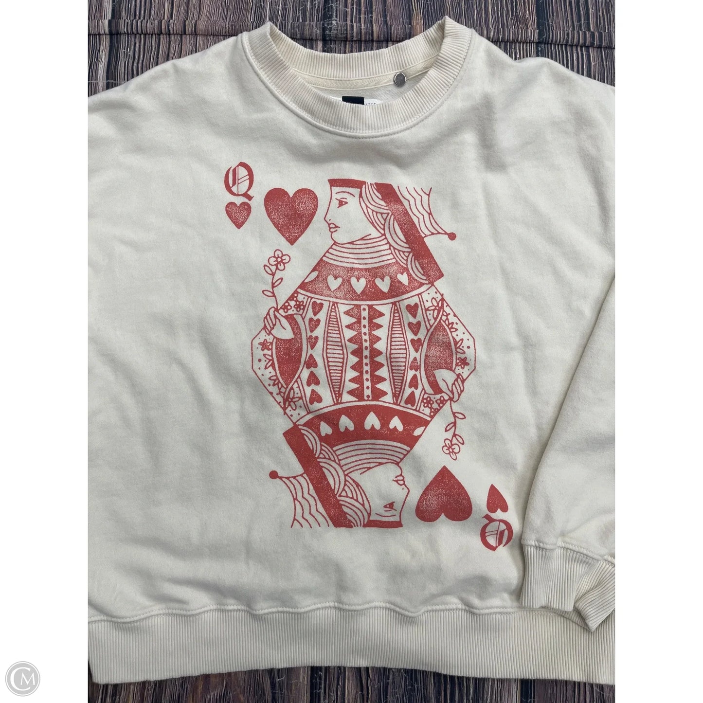 Sweatshirt Crewneck By American Eagle In Cream, Size: S