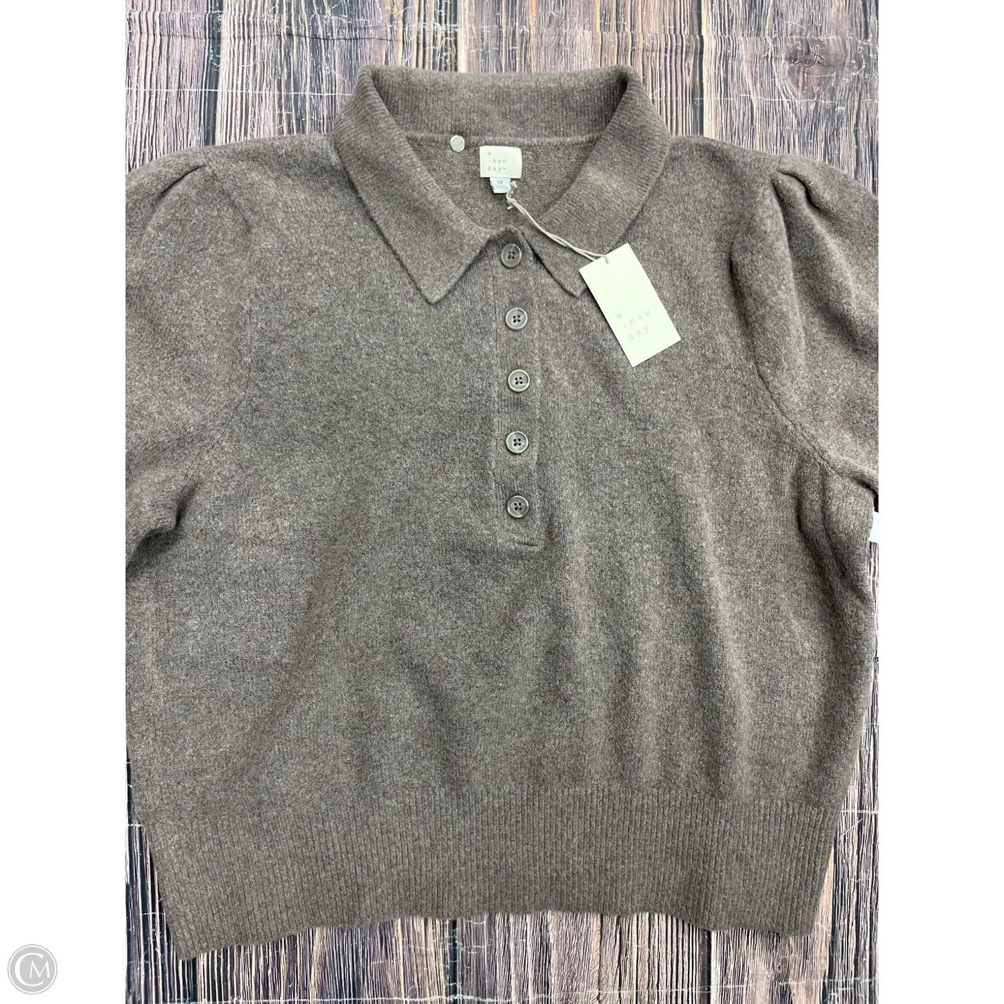 Sweater By A New Day In Brown, Size: 2x