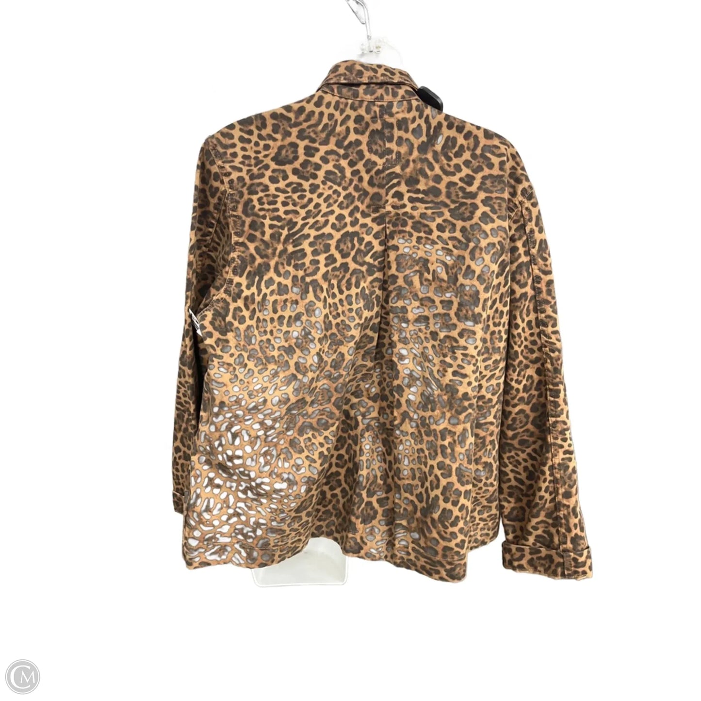 Jacket Denim By Gap In Animal Print, Size: L