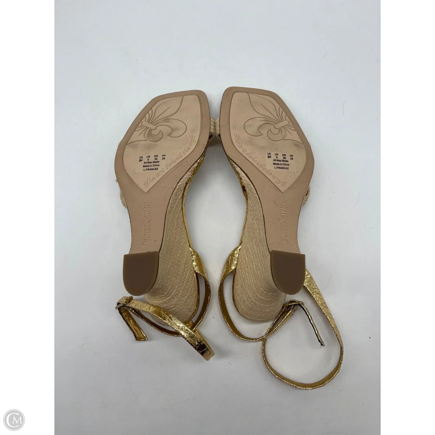 Shoes Heels Wedge By Franco Sarto In Gold, Size: 9