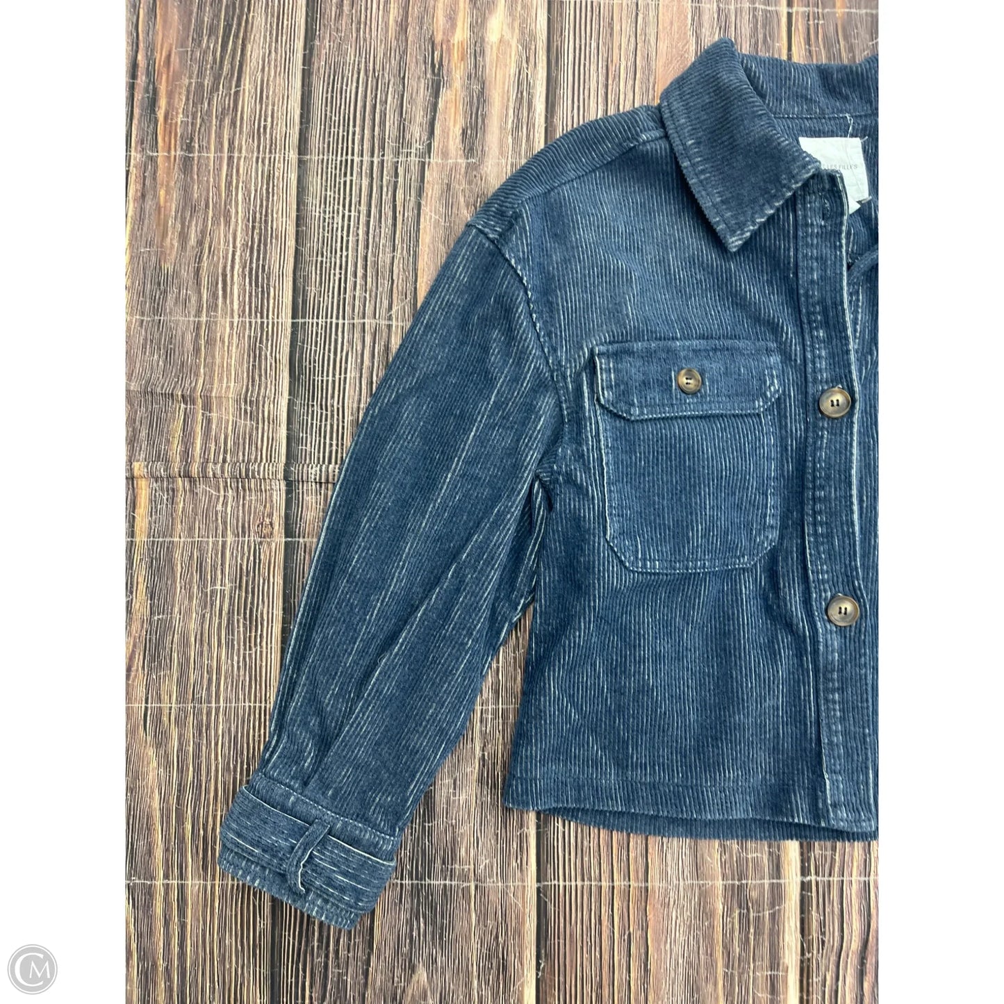Jacket Shirt By Avec Les Filles In Blue, Size: M