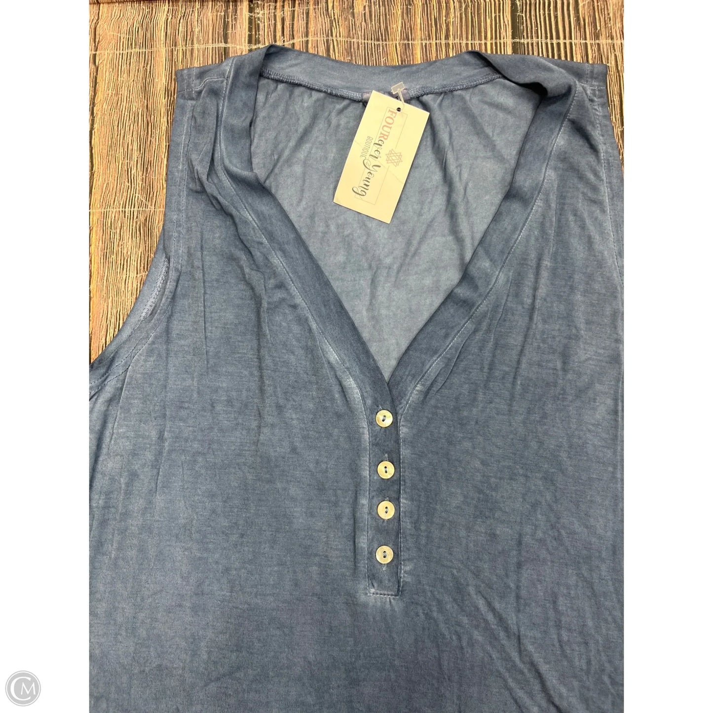 Tank Top By Pol In Blue, Size: M