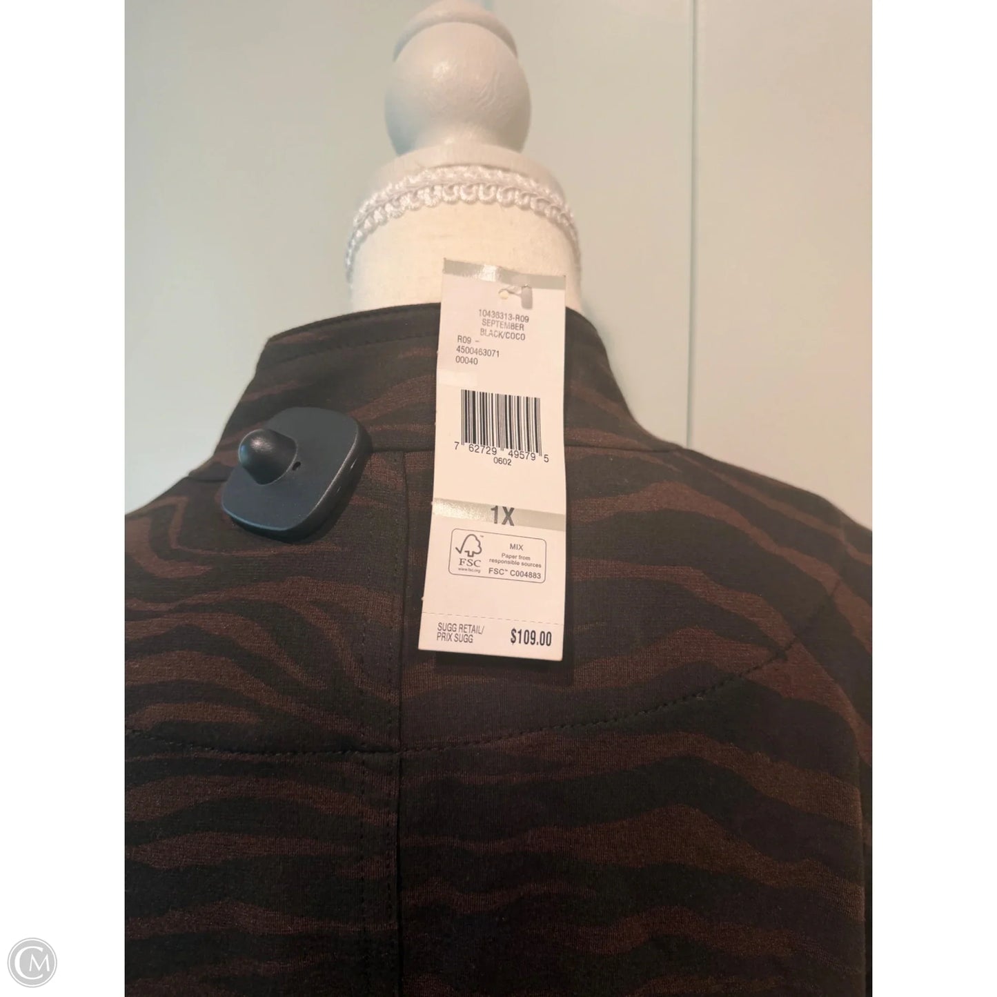 Jacket Moto By Jones New York In Brown, Size: 1x