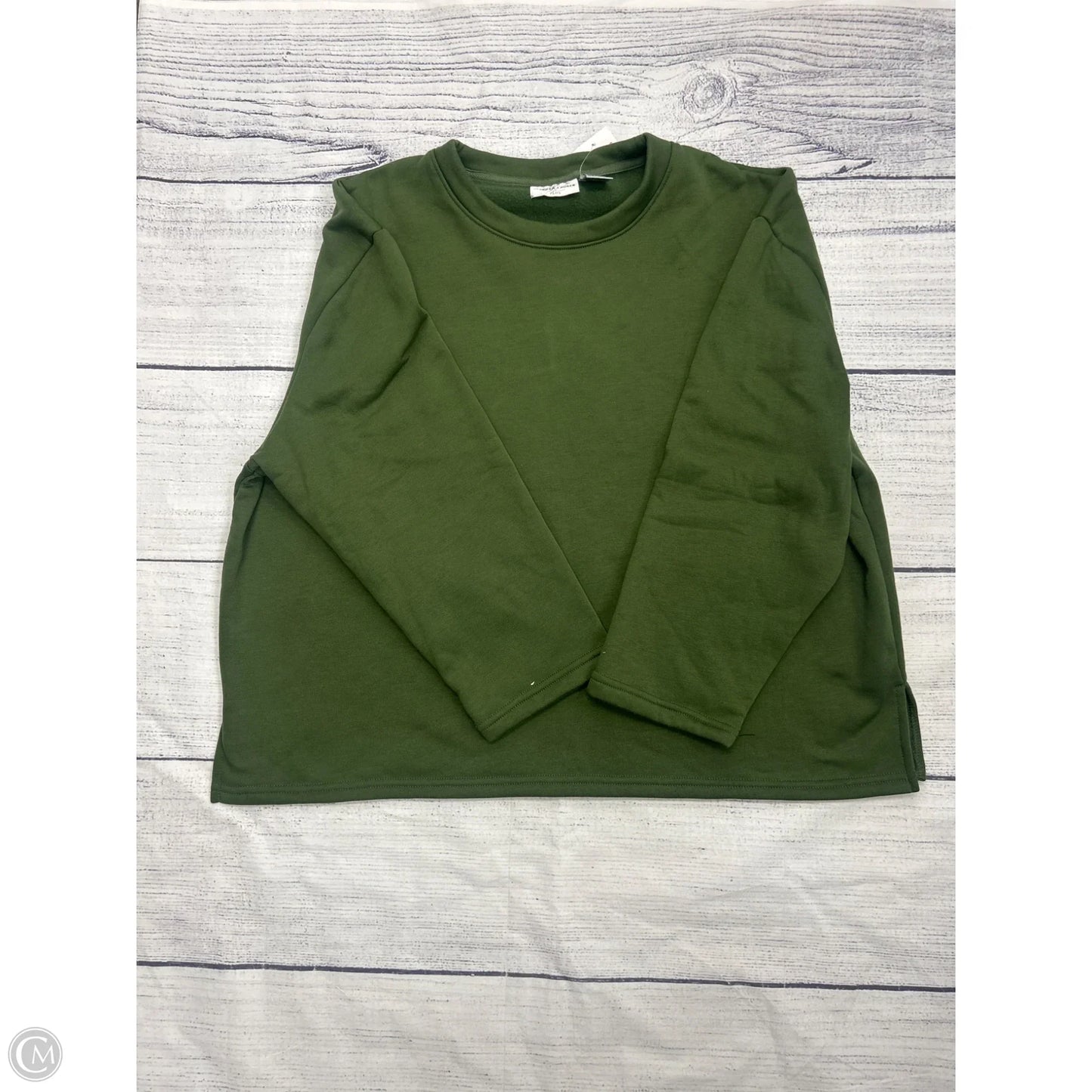 Sweatshirt Crewneck By Jennifer Lauren In Green, Size: 2x