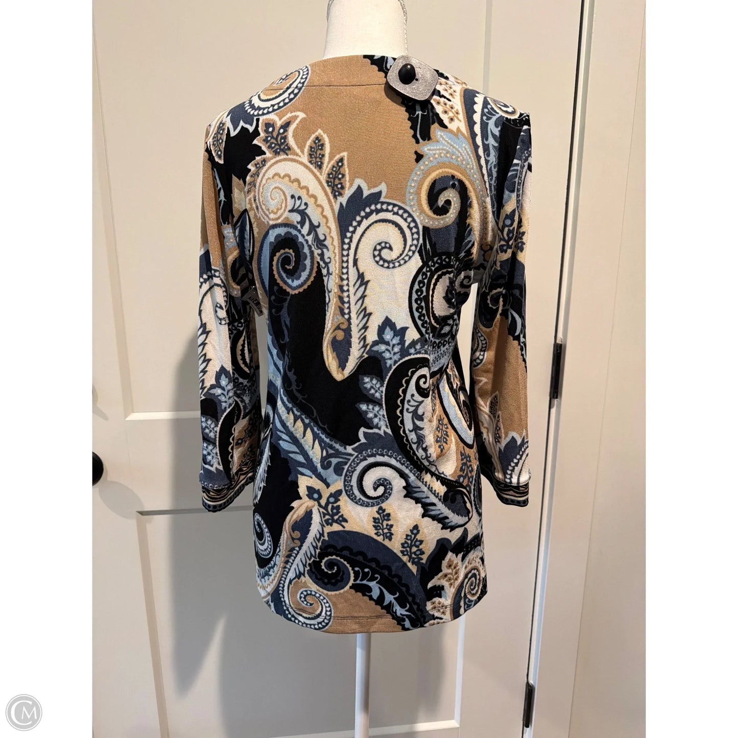 Top 3/4 Sleeve By Chicos In Blue, Size: S