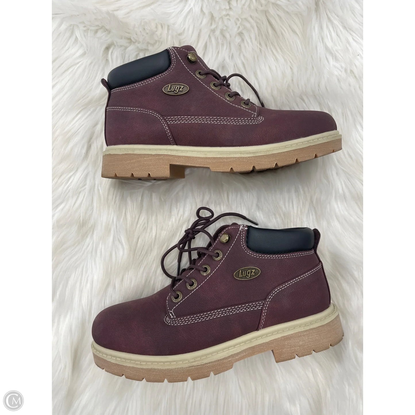 Boots Hiking By Clothes Mentor In Maroon, Size: 7.5