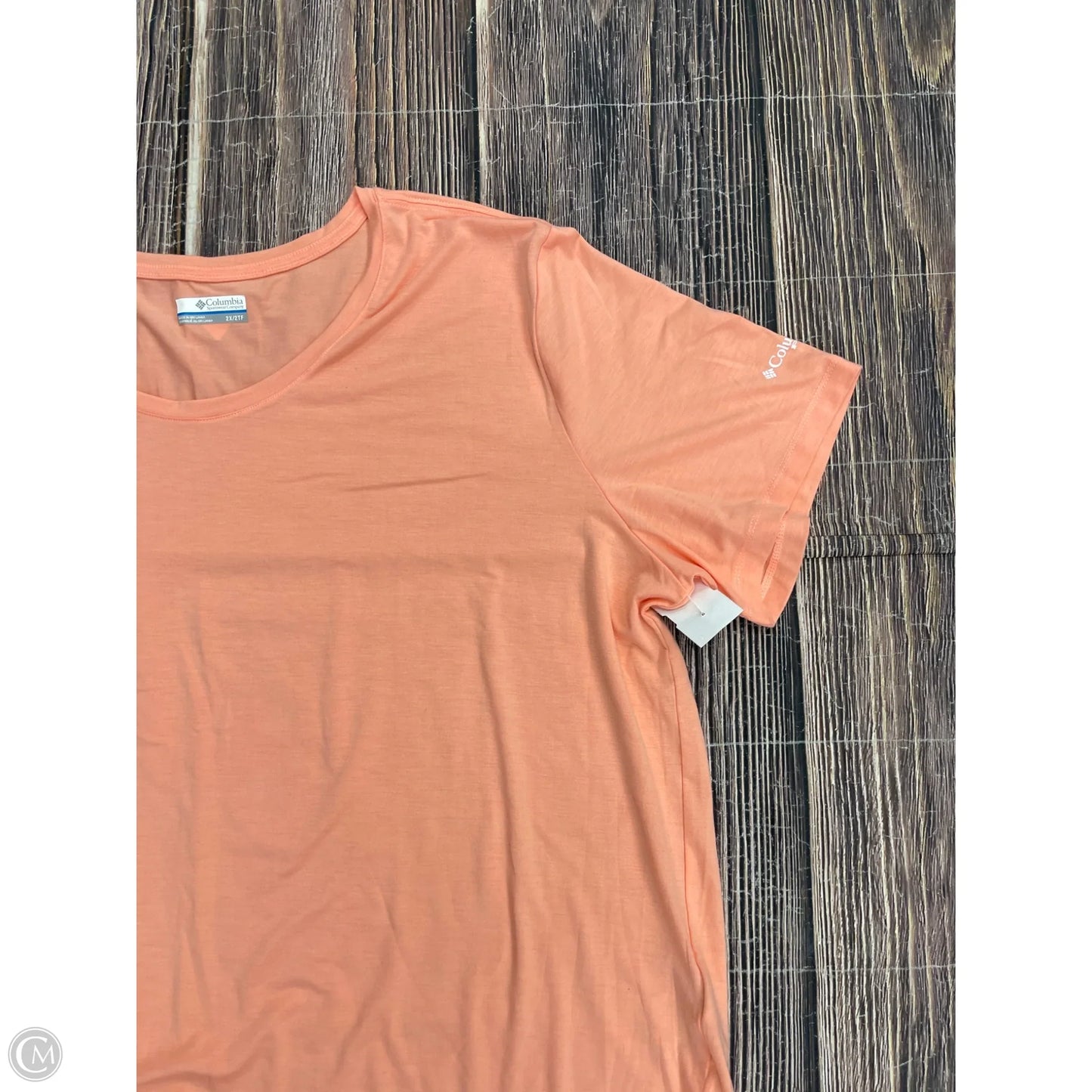 Athletic Top Short Sleeve By Columbia In Orange, Size: 2x