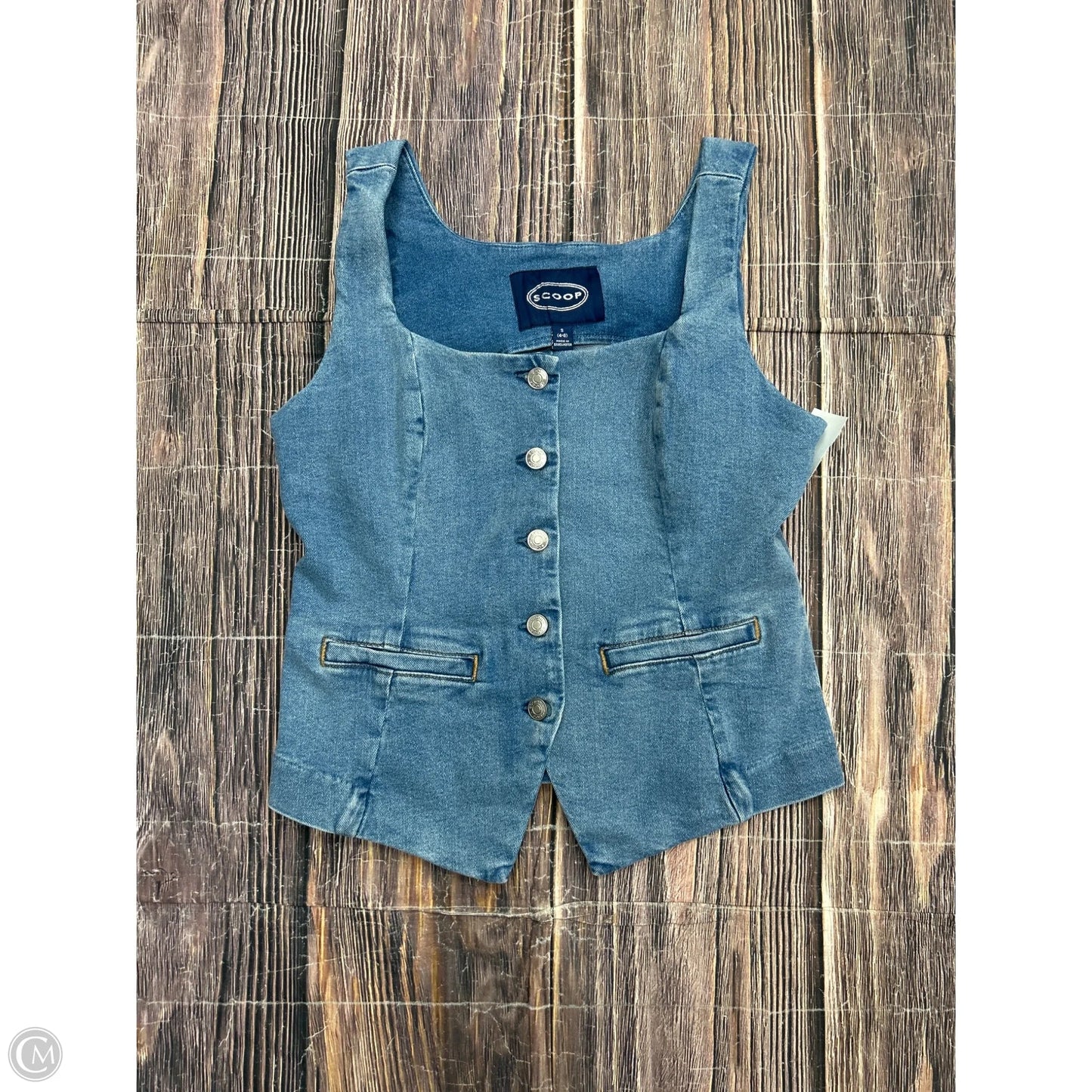 Vest Other By Scoop In Blue Denim, Size: S
