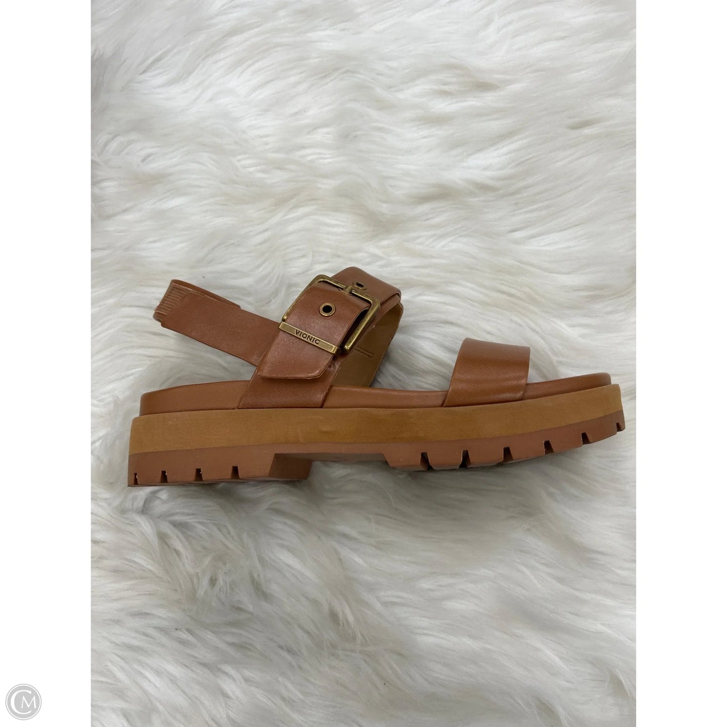 Sandals Flats By Vionic In Brown, Size: 7