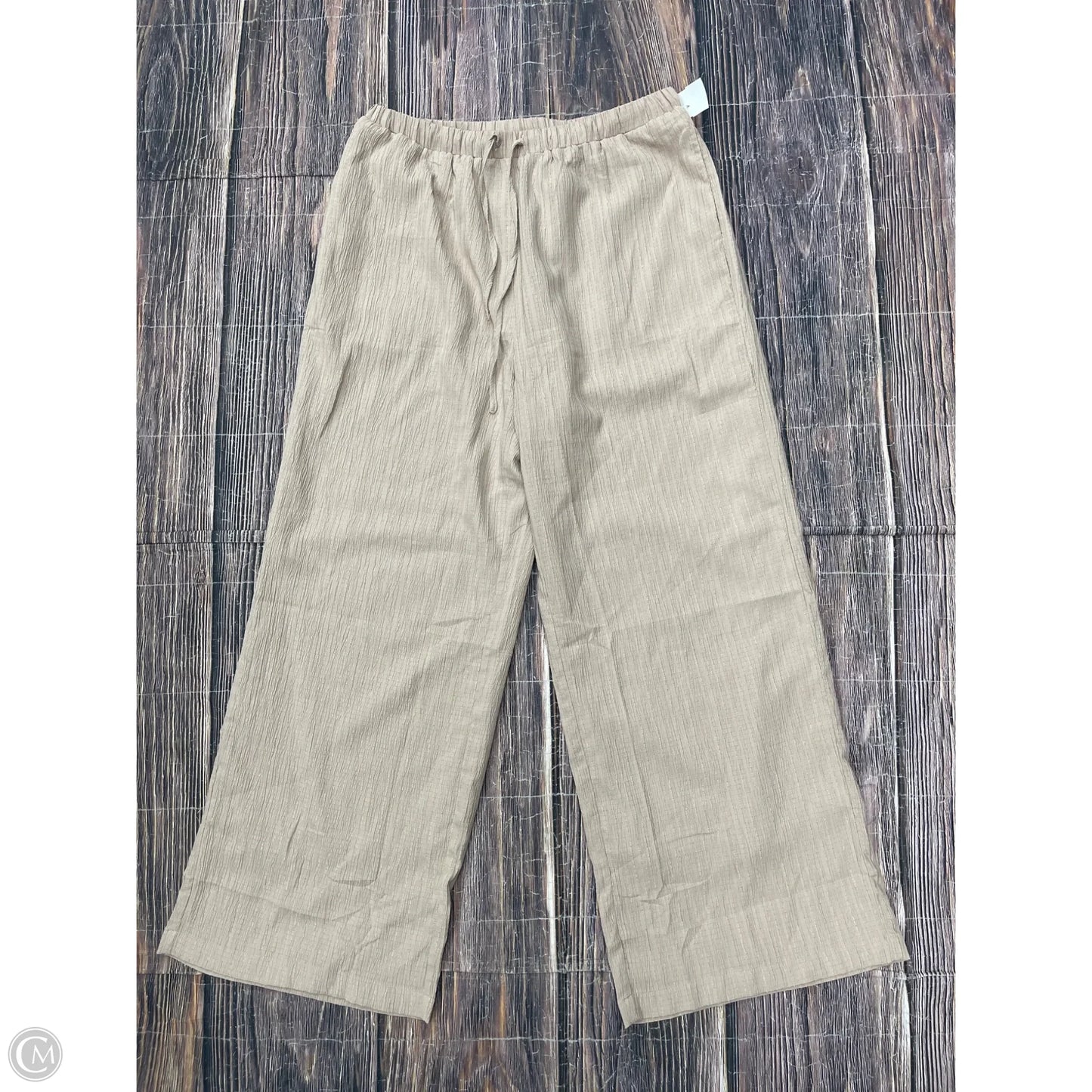 Pants Wide Leg By Anrabess In Tan, Size: L