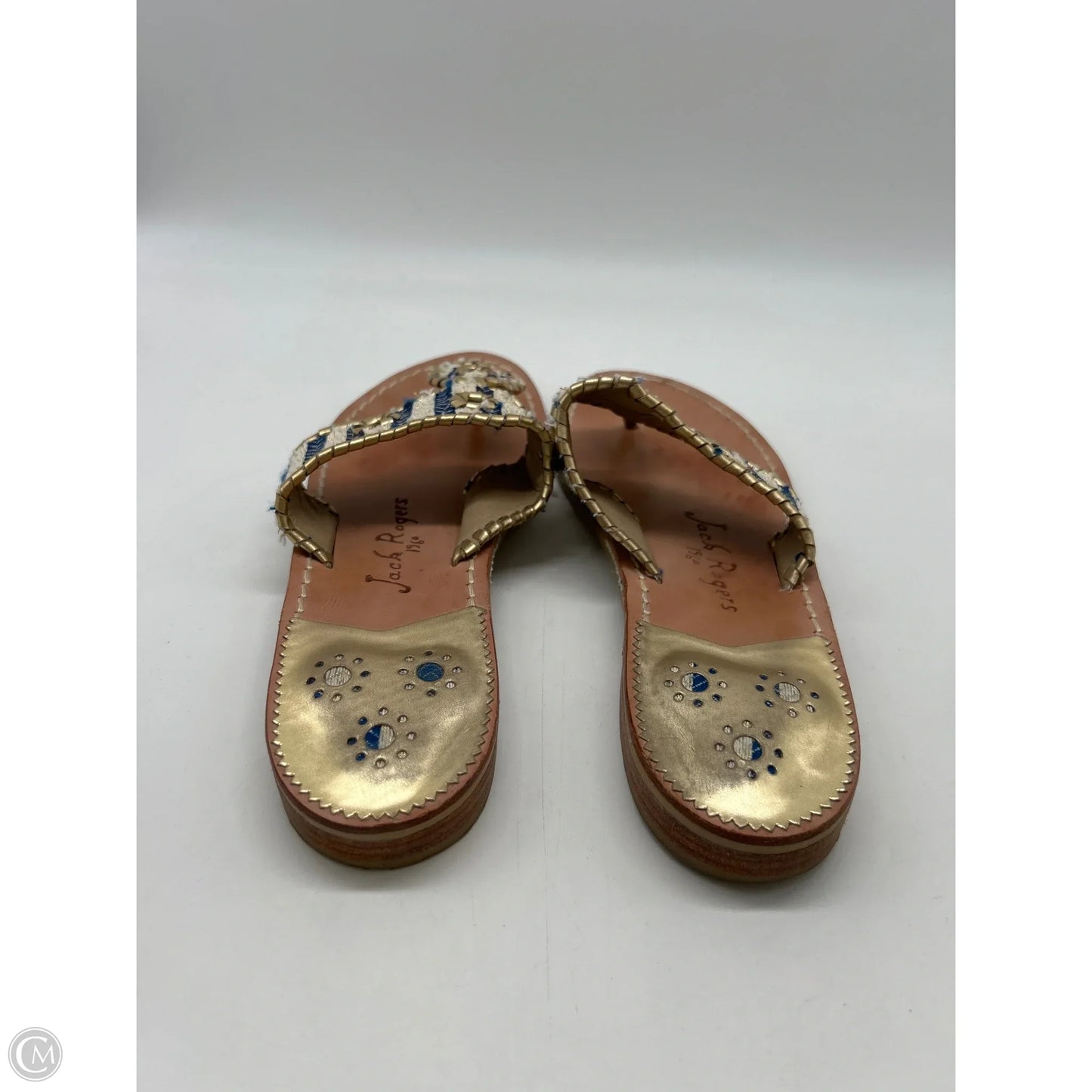 Sandals Flip Flops By Jack Rogers In Gold, Size: 9.5