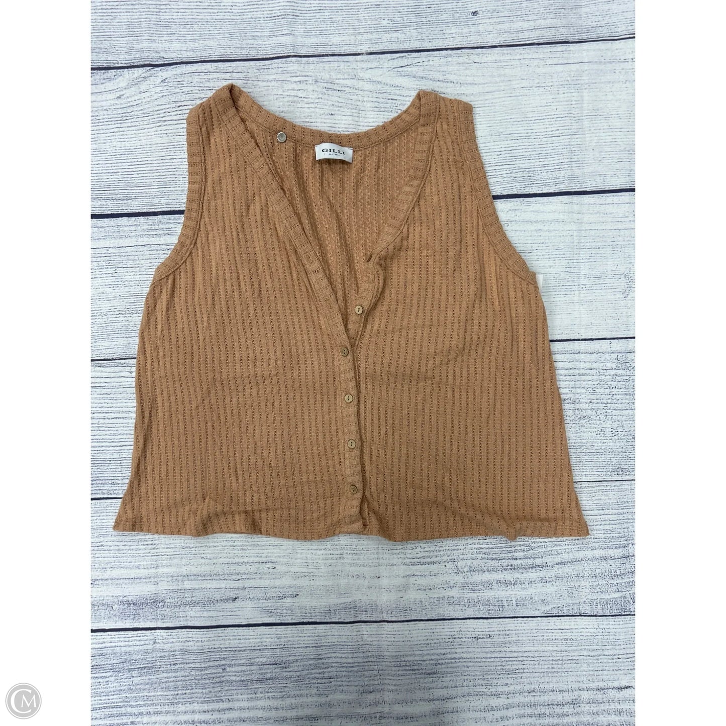 Tank Top By Gilli In Tan, Size: 1x