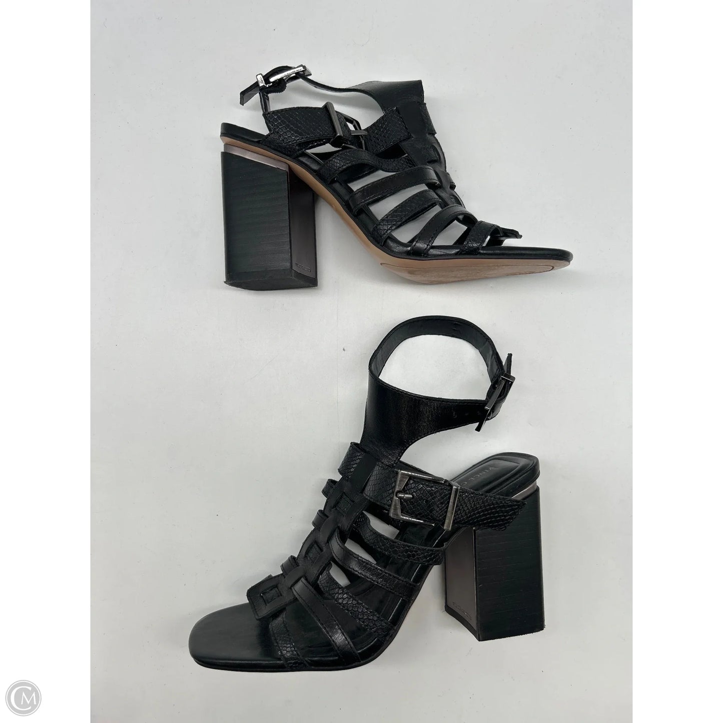 Sandals Heels Block By Vince Camuto In Black, Size: 7