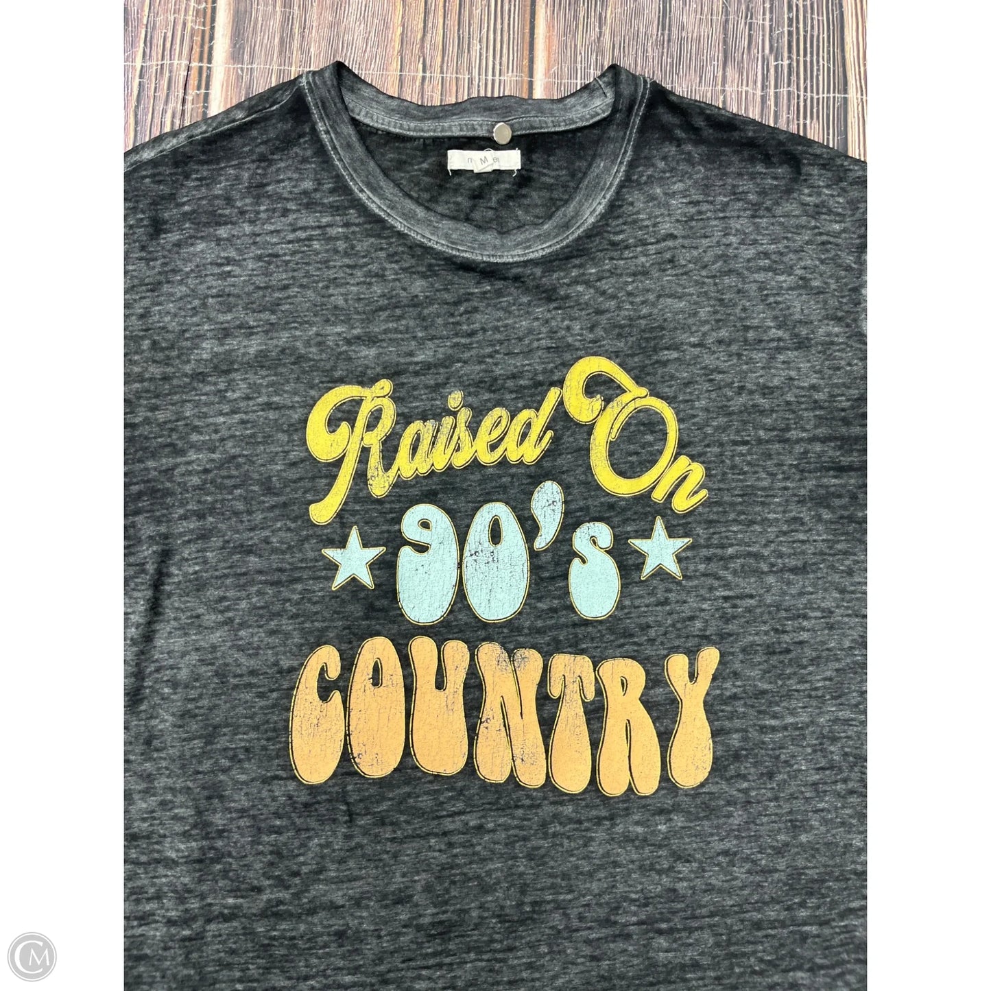 Top Short Sleeve By Maurices In Grey, Size: M