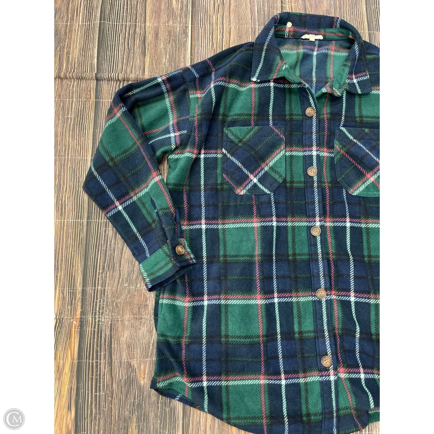 Jacket Shirt By Maurices In Blue, Size: Xl