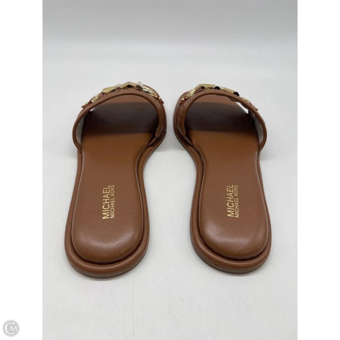 Sandals Flats By Michael By Michael Kors In Tan, Size: 7.5