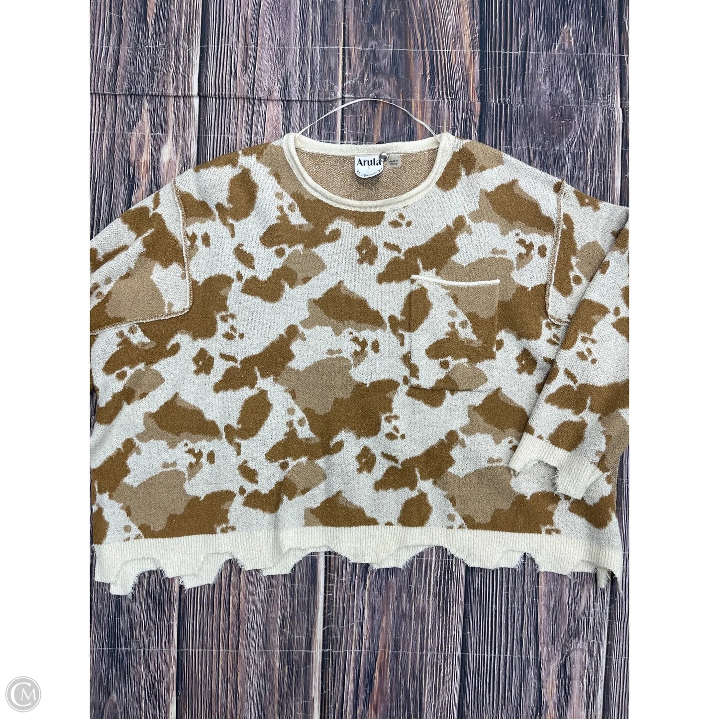 Sweater By Arula In Tan, Size: 1x