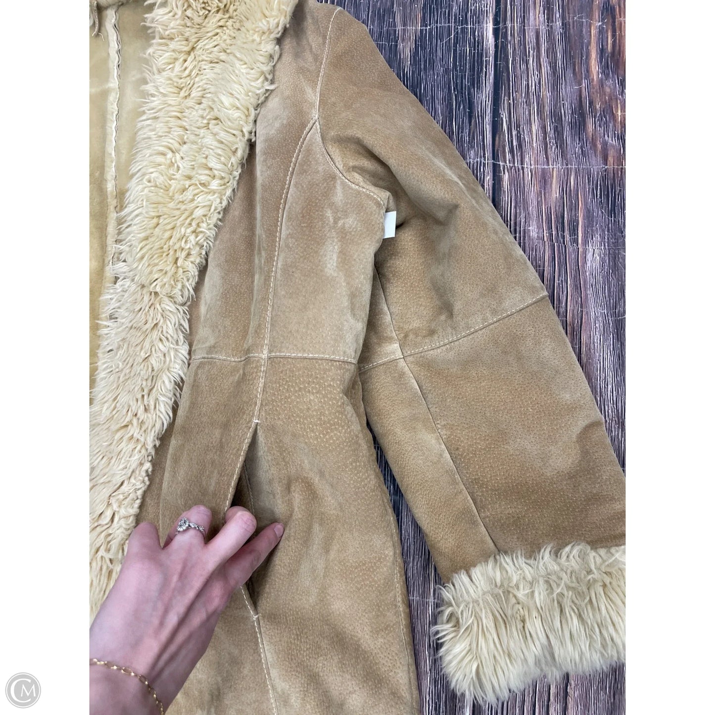 Coat Leather By Wilsons Leather In Tan, Size: 1x