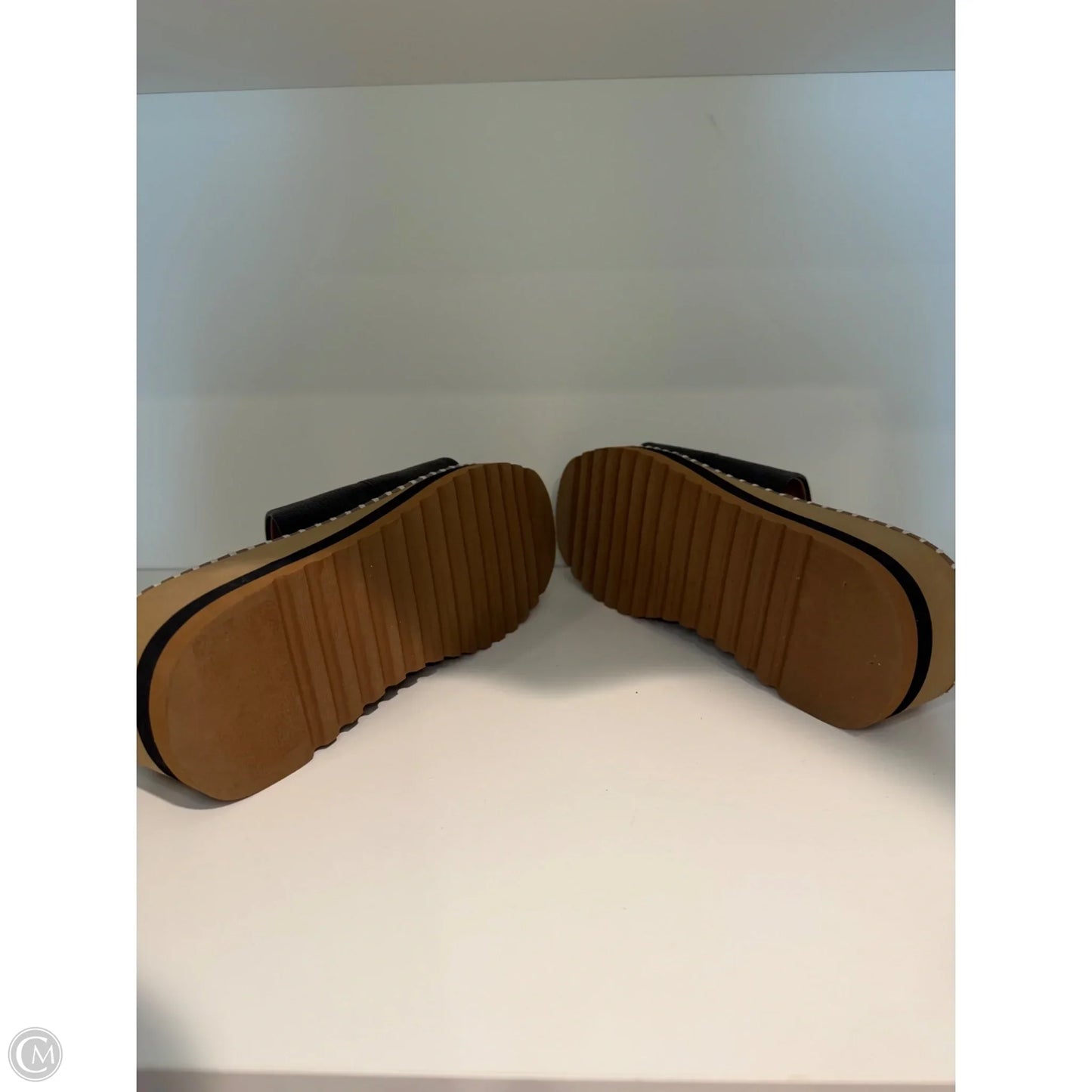 Sandals Heels Wedge By Yellow Box In Beige, Size: 6.5