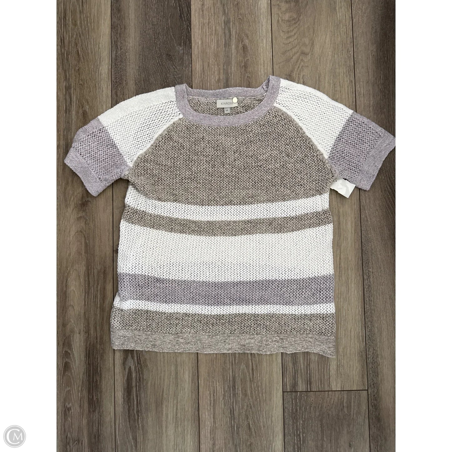 Sweater Short Sleeve By Clothes Mentor In White, Size: S