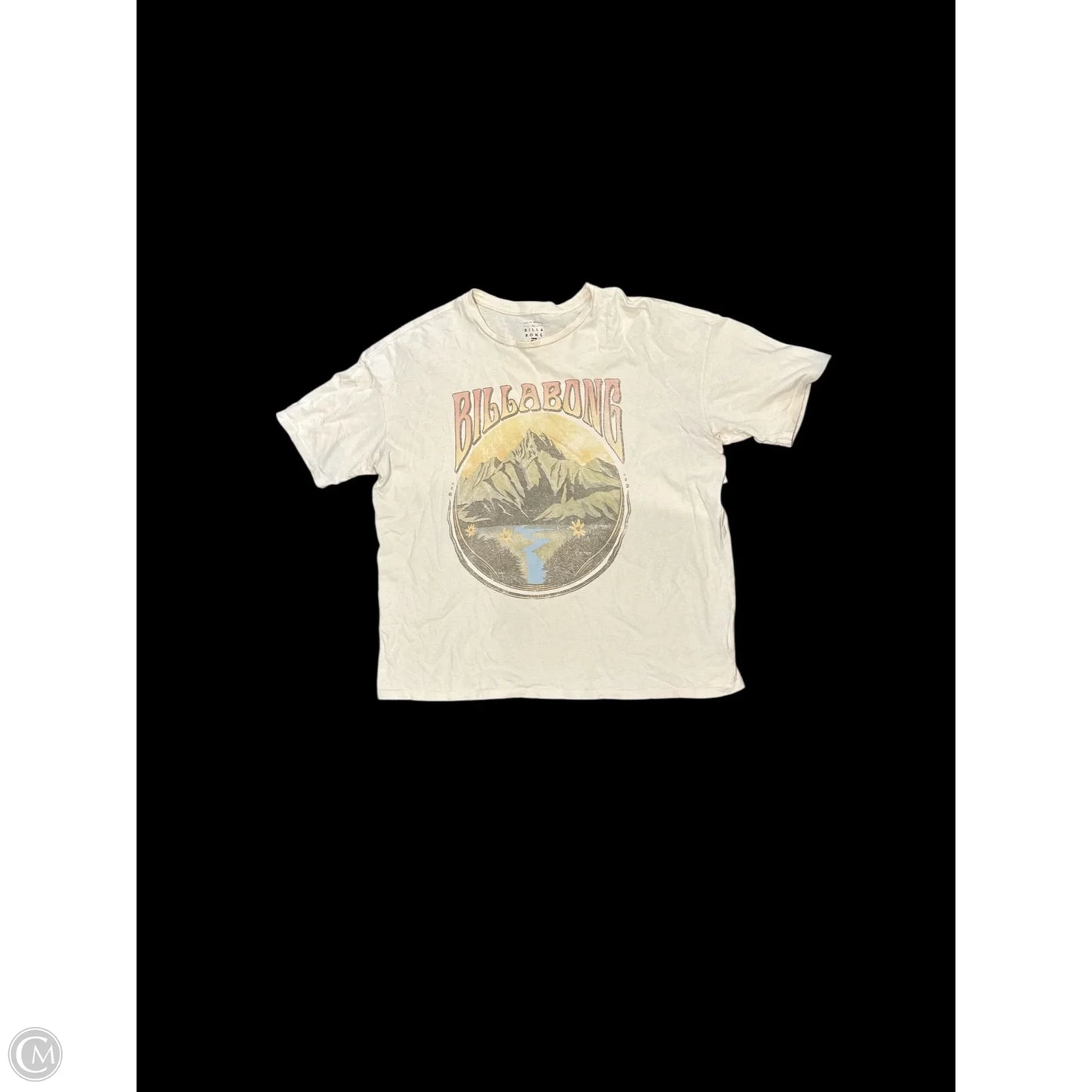 Top Short Sleeve By Billabong In Yellow, Size: M