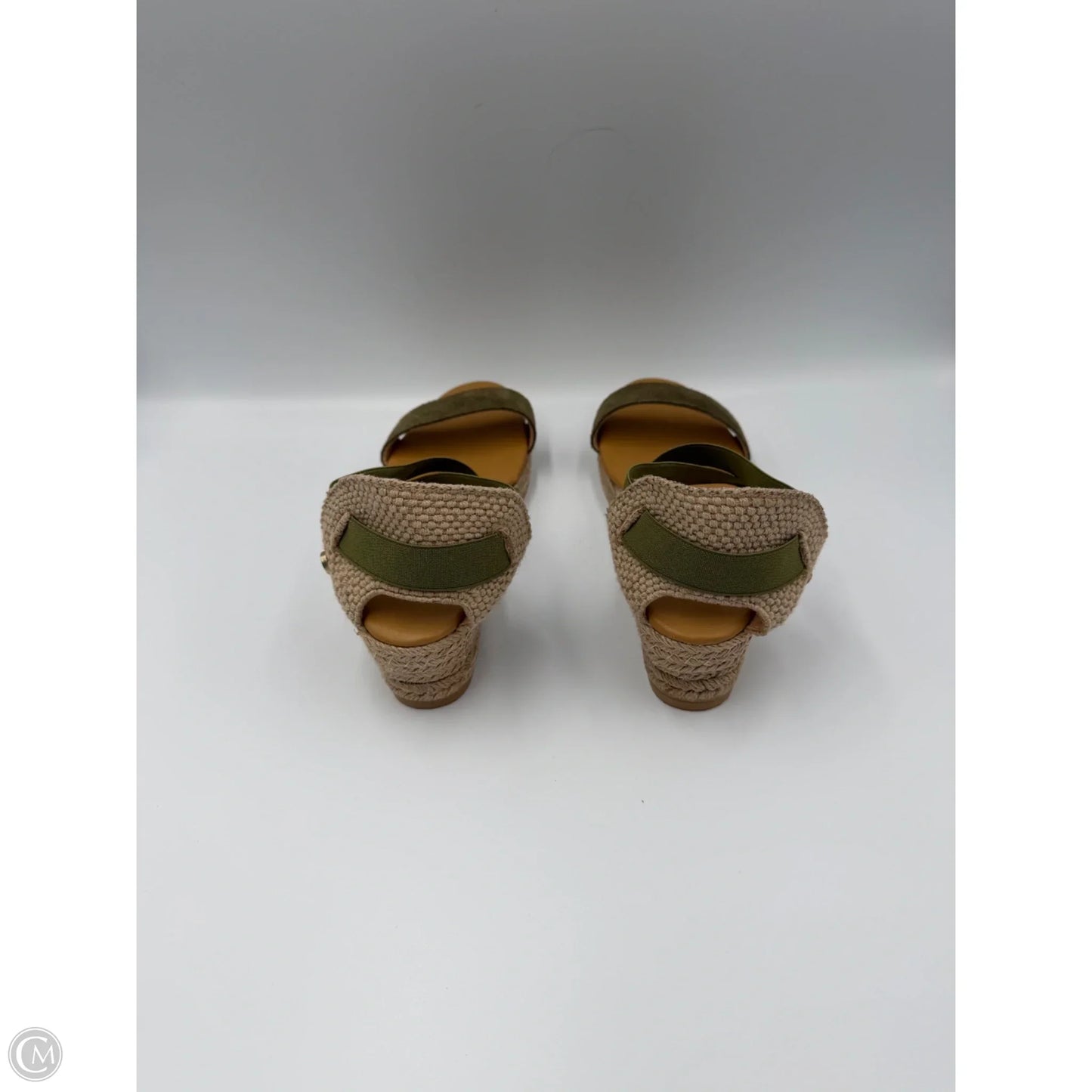 Sandals Heels Wedge By Clothes Mentor In Green, Size: 5