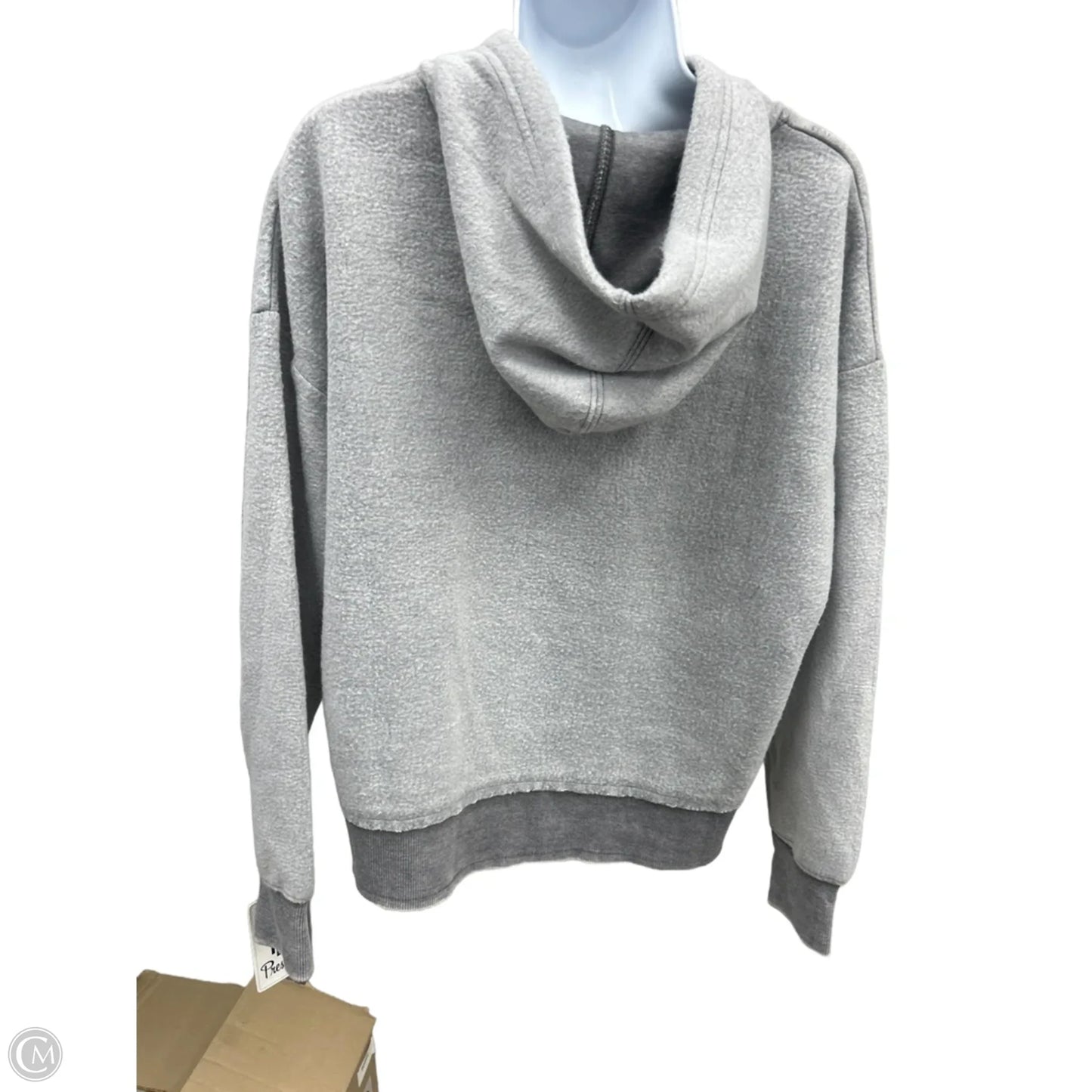 Sweatshirt Hoodie By Pressbox In Grey, Size: L