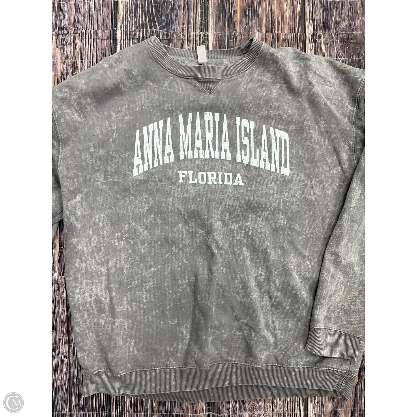 Sweatshirt Crewneck By Clothes Mentor In Grey, Size: 2x