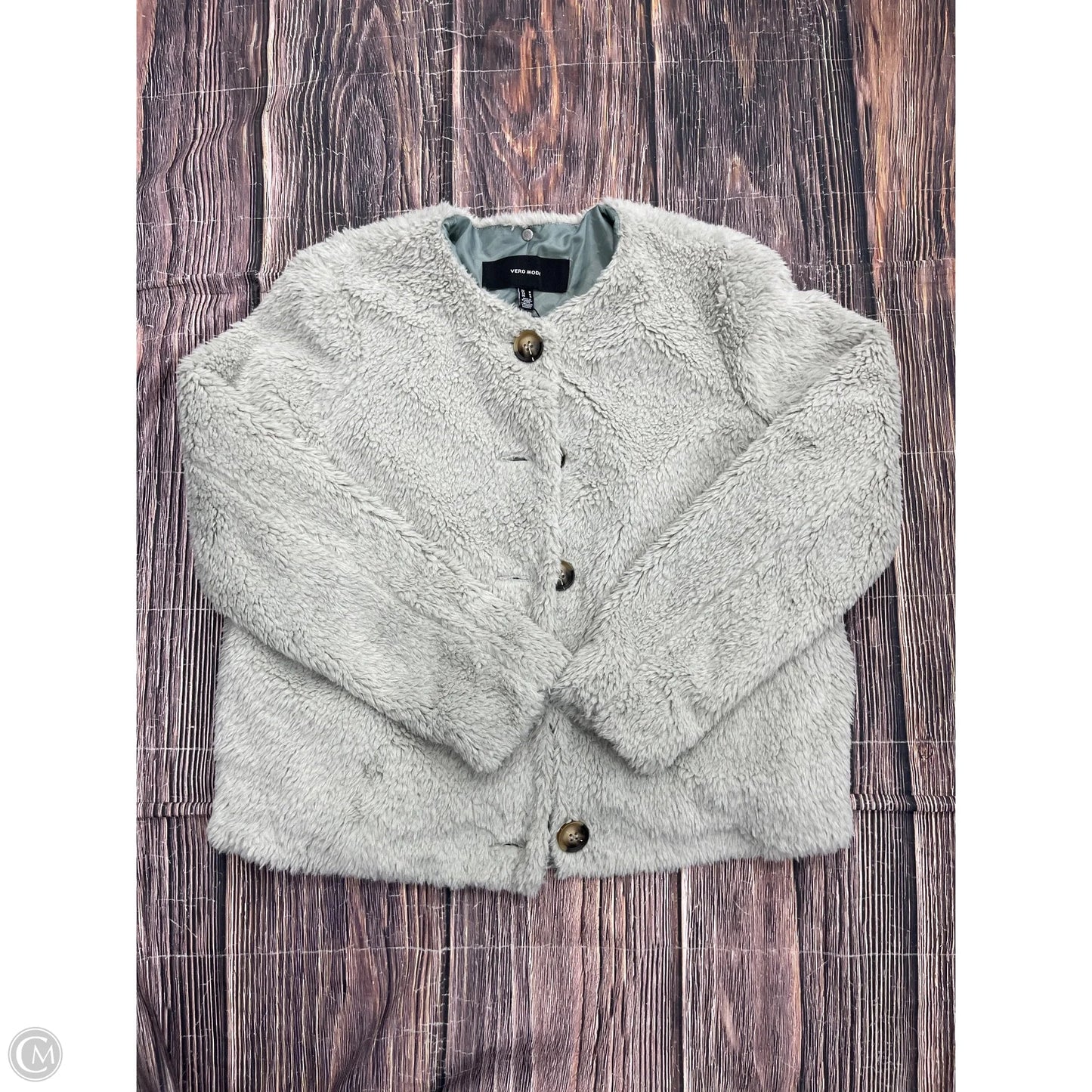 Jacket Faux Fur & Sherpa By Vero Moda In Green, Size: M