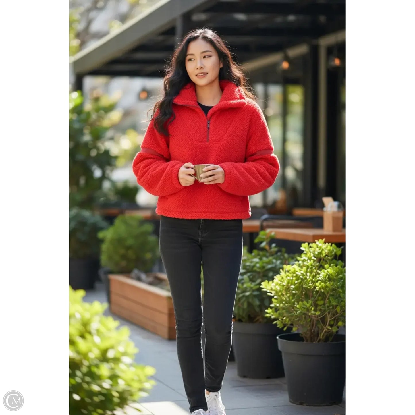 Sweatshirt Collar By Free People In Pink, Size: S