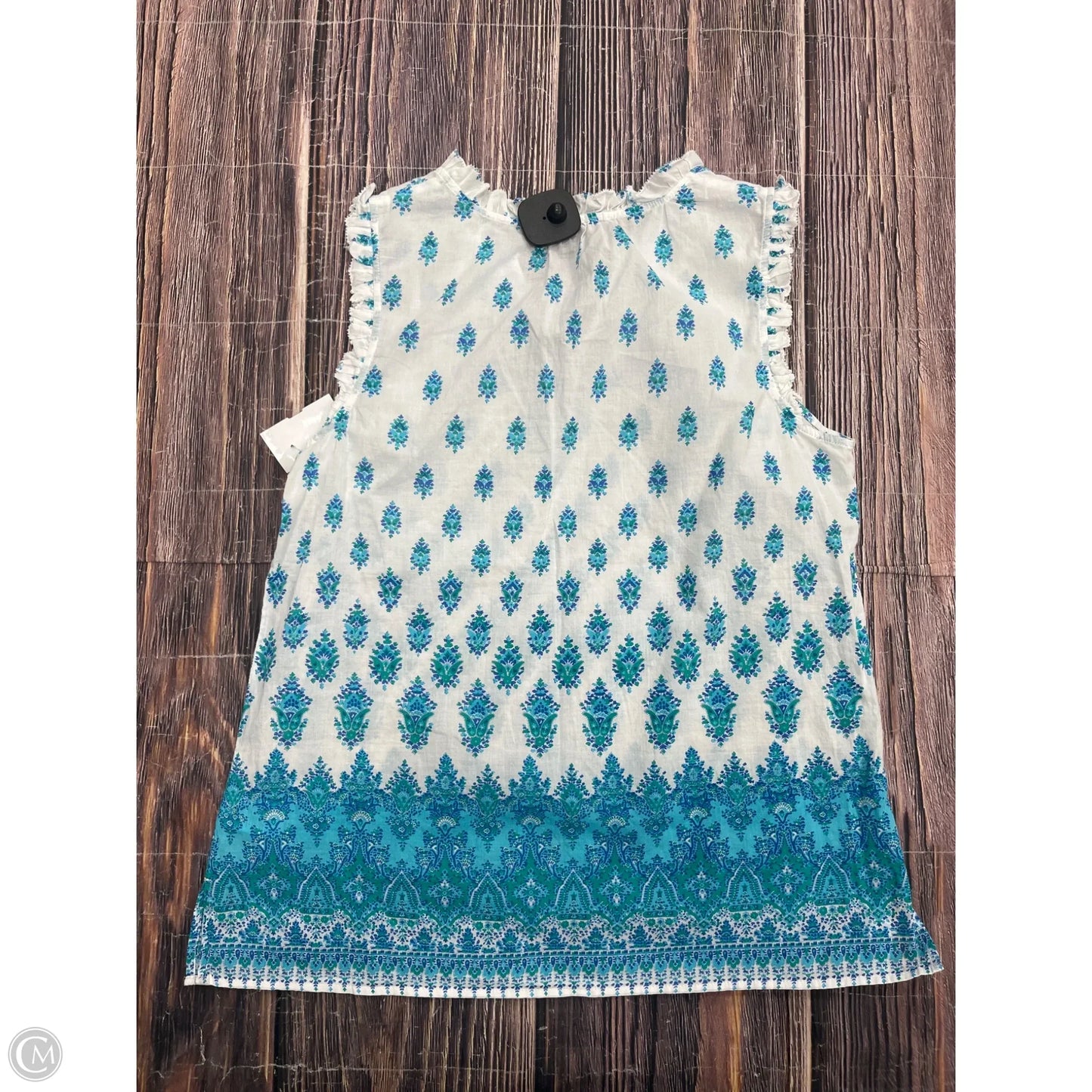 Tank Top By Talbots In Blue & White, Size: S
