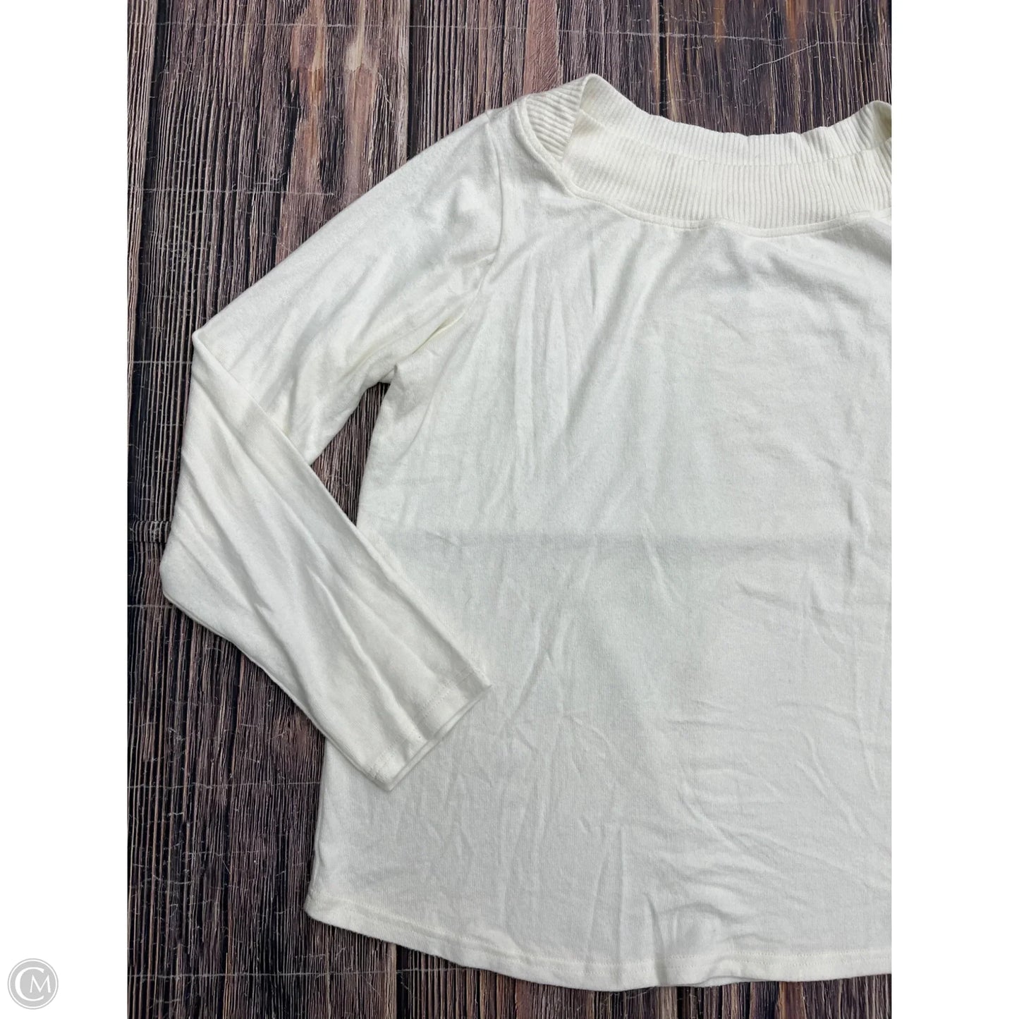 Top Long Sleeve By St Johns Bay In White, Size: Xl
