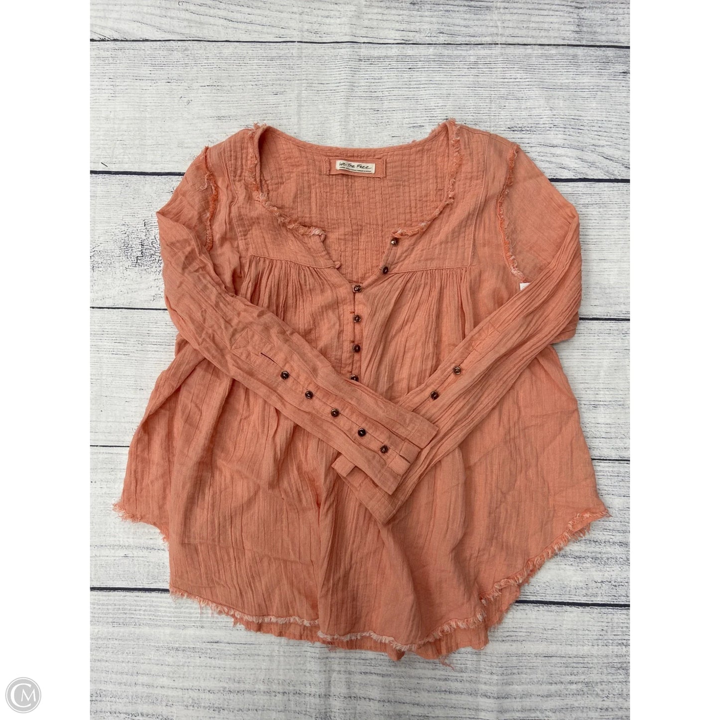 Top Long Sleeve By We The Free In Pink, Size: L