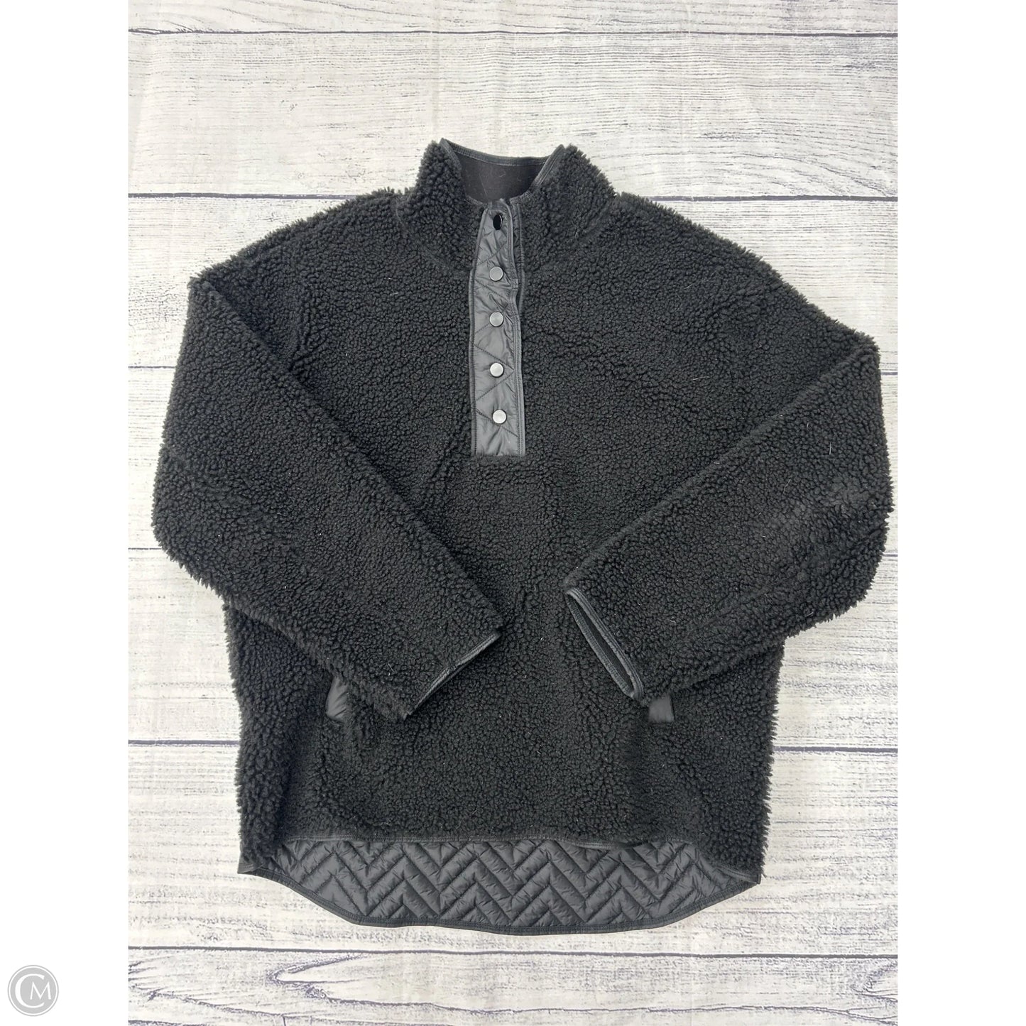 Jacket Fleece By Athleta In Black, Size: L