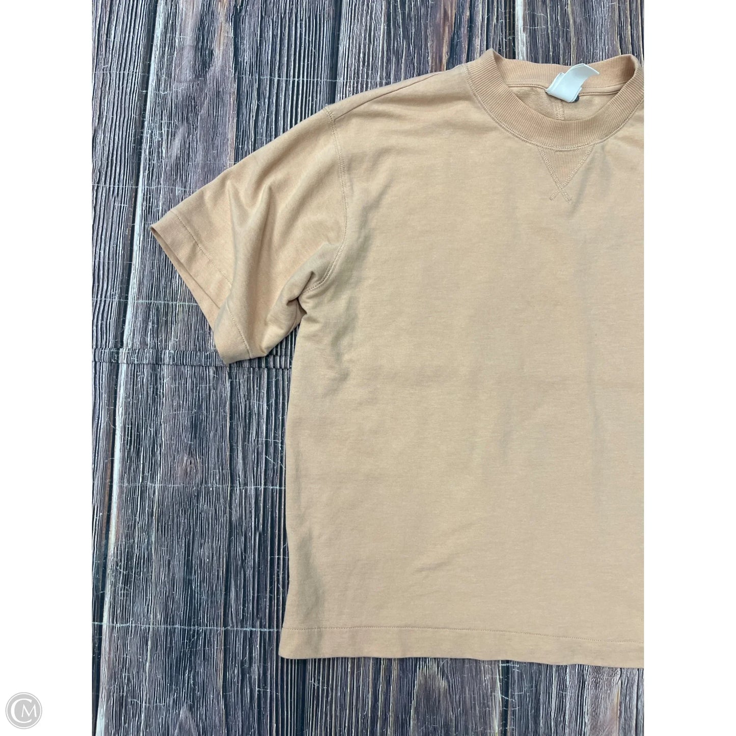 Top Short Sleeve By H&m In Orange, Size: M