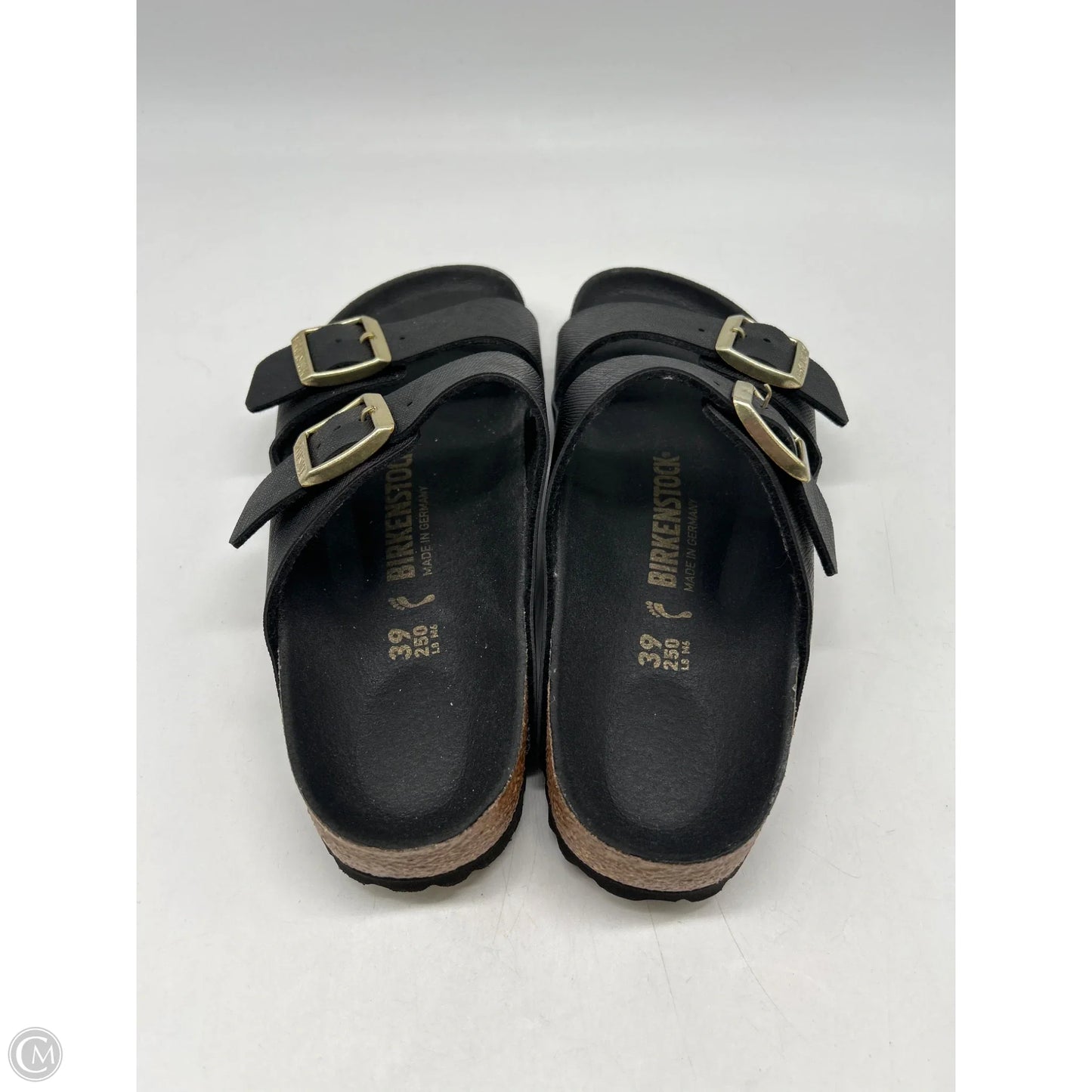 Sandals Flats By Birkenstock In Black, Size: 8