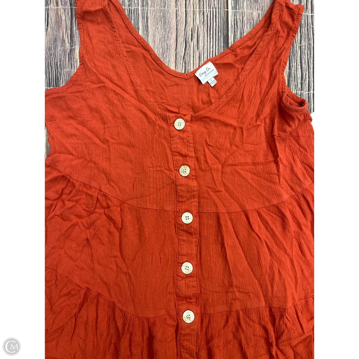 Tank Top By Cozy In Orange, Size: L