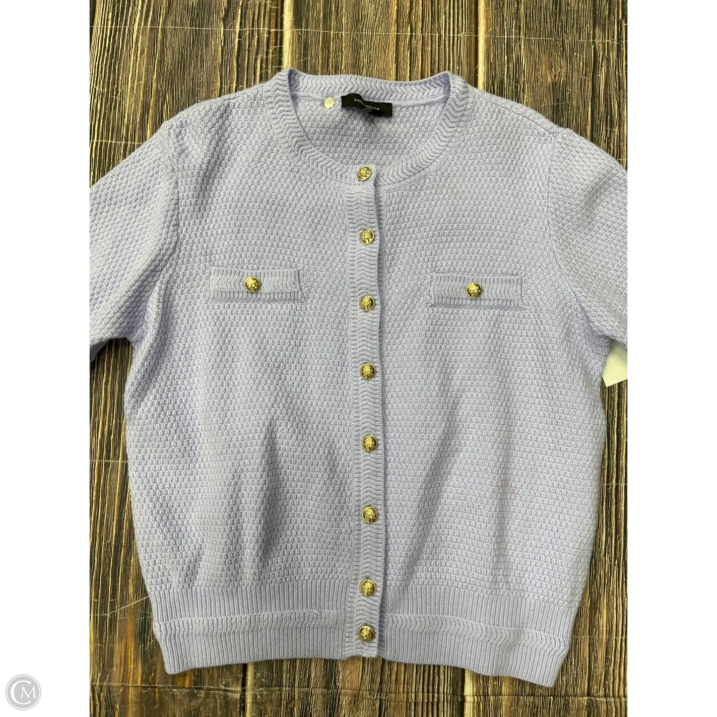 Sweater Short Sleeve By Ann Taylor In Purple, Size: M