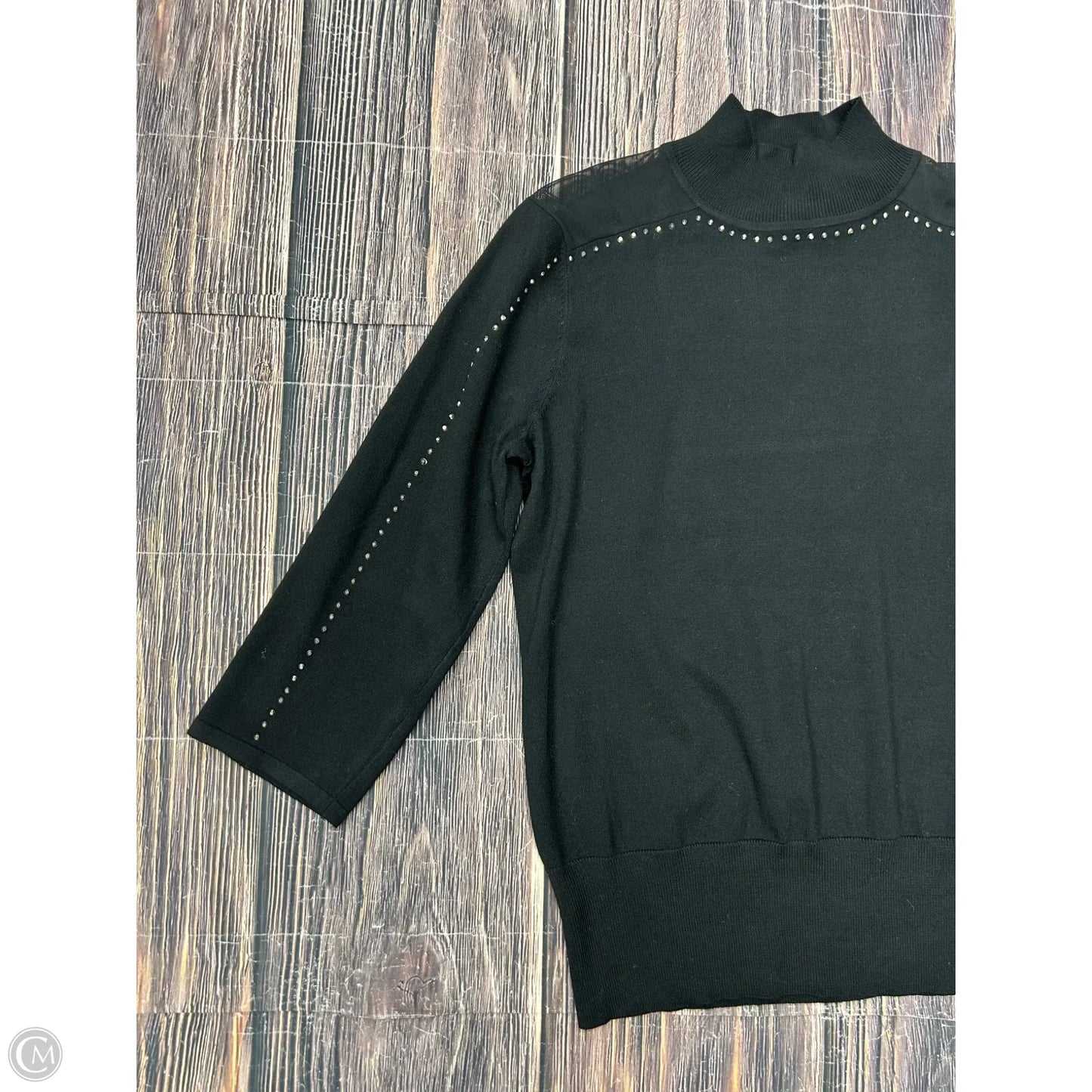 Top Long Sleeve By Cable And Gauge In Black, Size: M